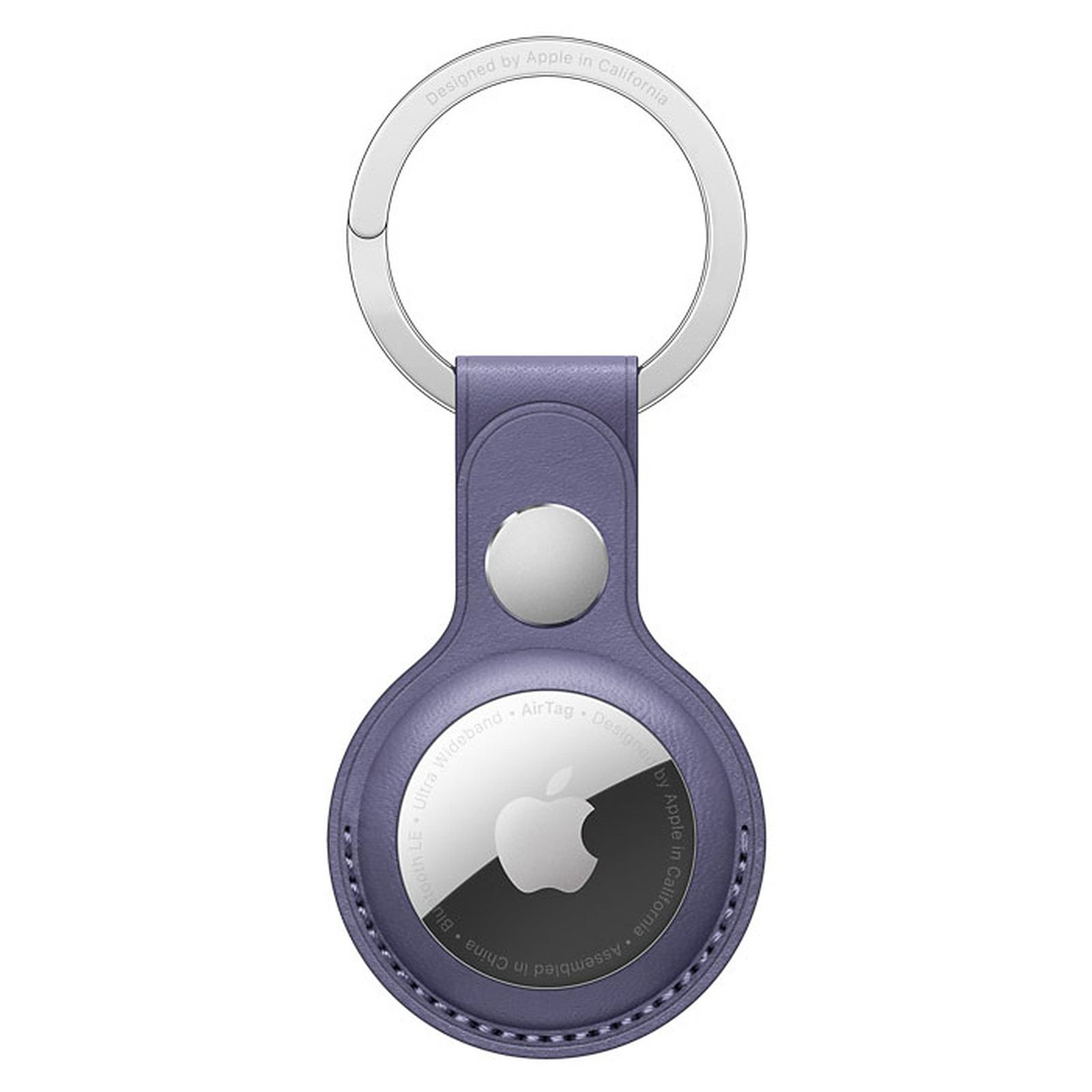 Apple Porte-Cles en cuir AirTag Glycine - Accessoires iPhone Apple