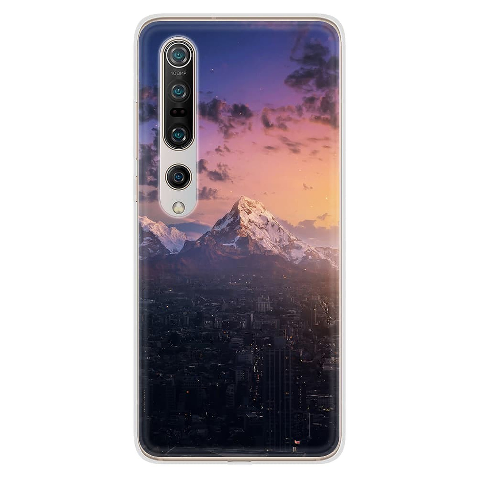 1001 Coques Coque silicone gel Xiaomi Mi 10 / Mi 10 pro motif Montagnes urbaines - Coque telephone 1001Coques