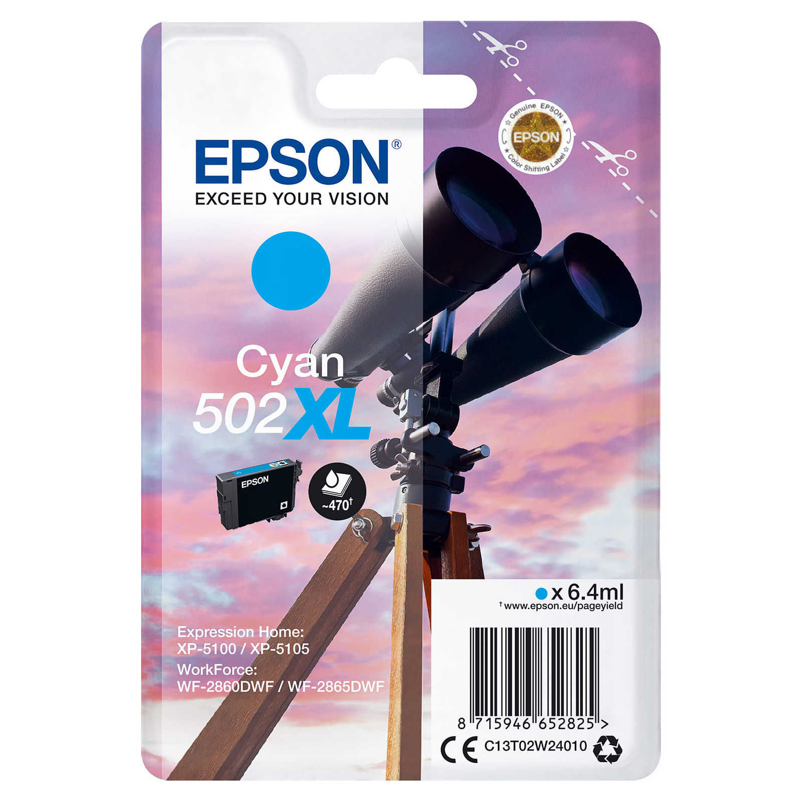 Epson Jumelles 502XL Cyan - Cartouche imprimante Epson