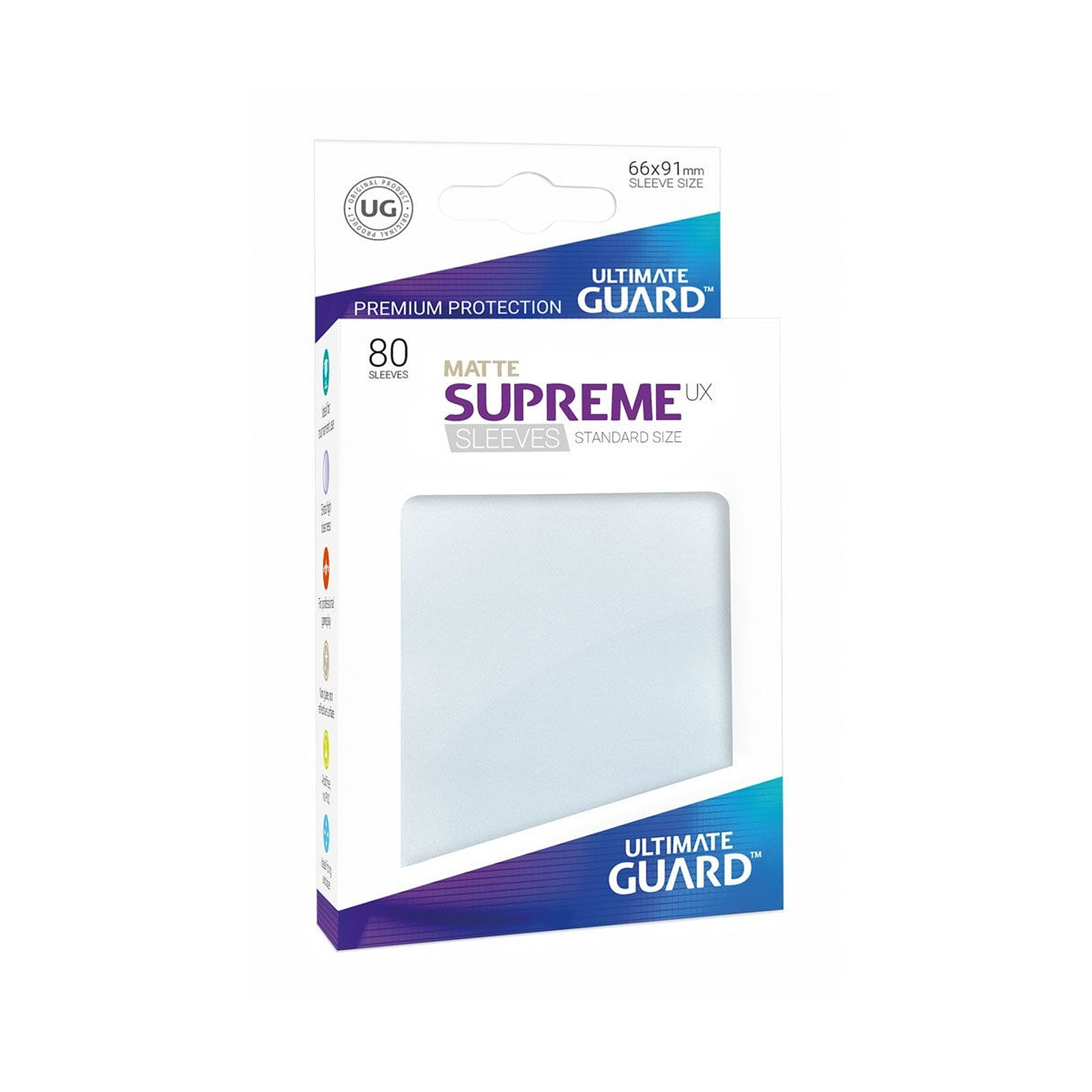 Ultimate Guard - 80 pochettes Supreme UX Sleeves taille standard Frosted Mat - Accessoire jeux Ultimate Guard
