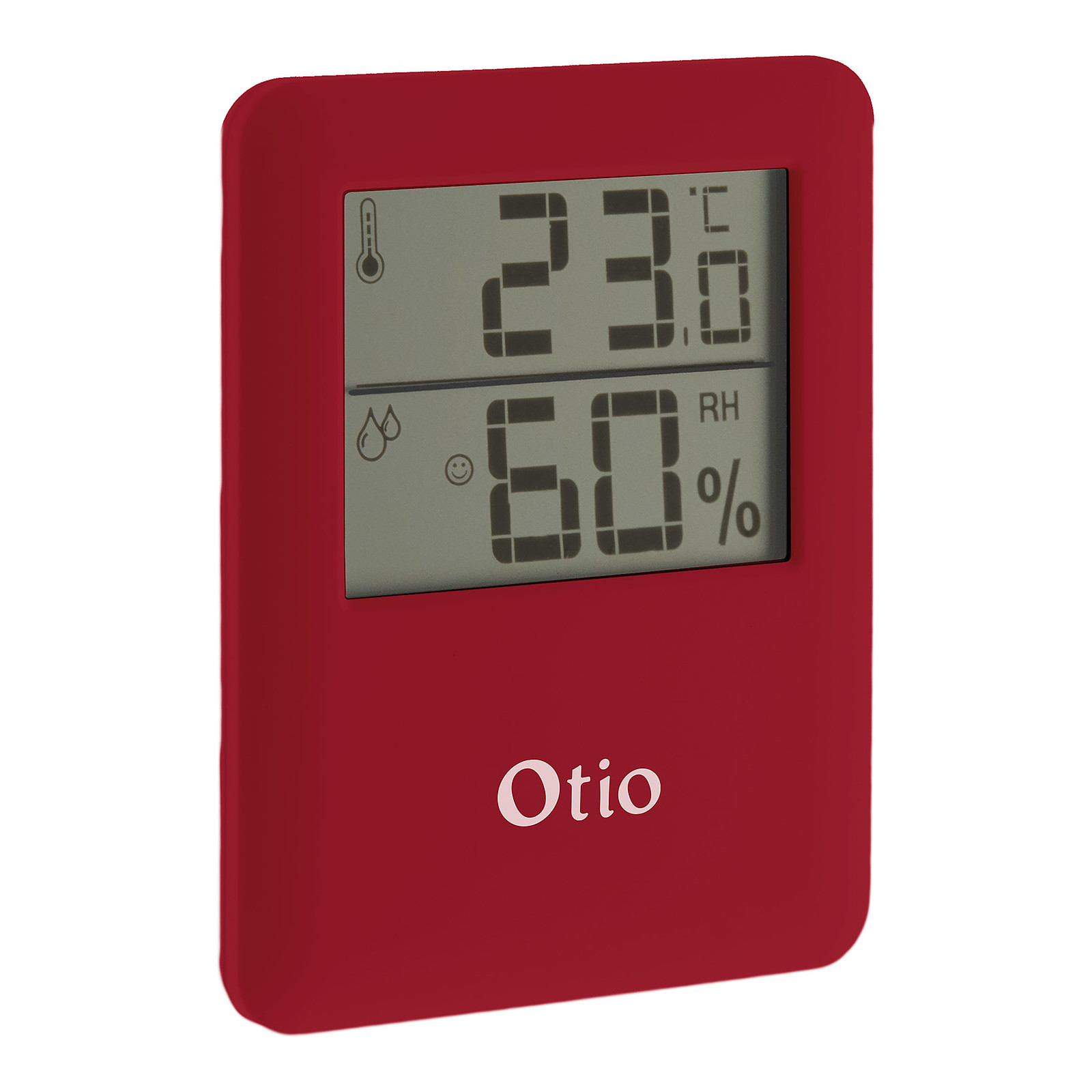 Otio-Thermomètre hygromètre magnetique rouge - Otio - Station Meteo Otio