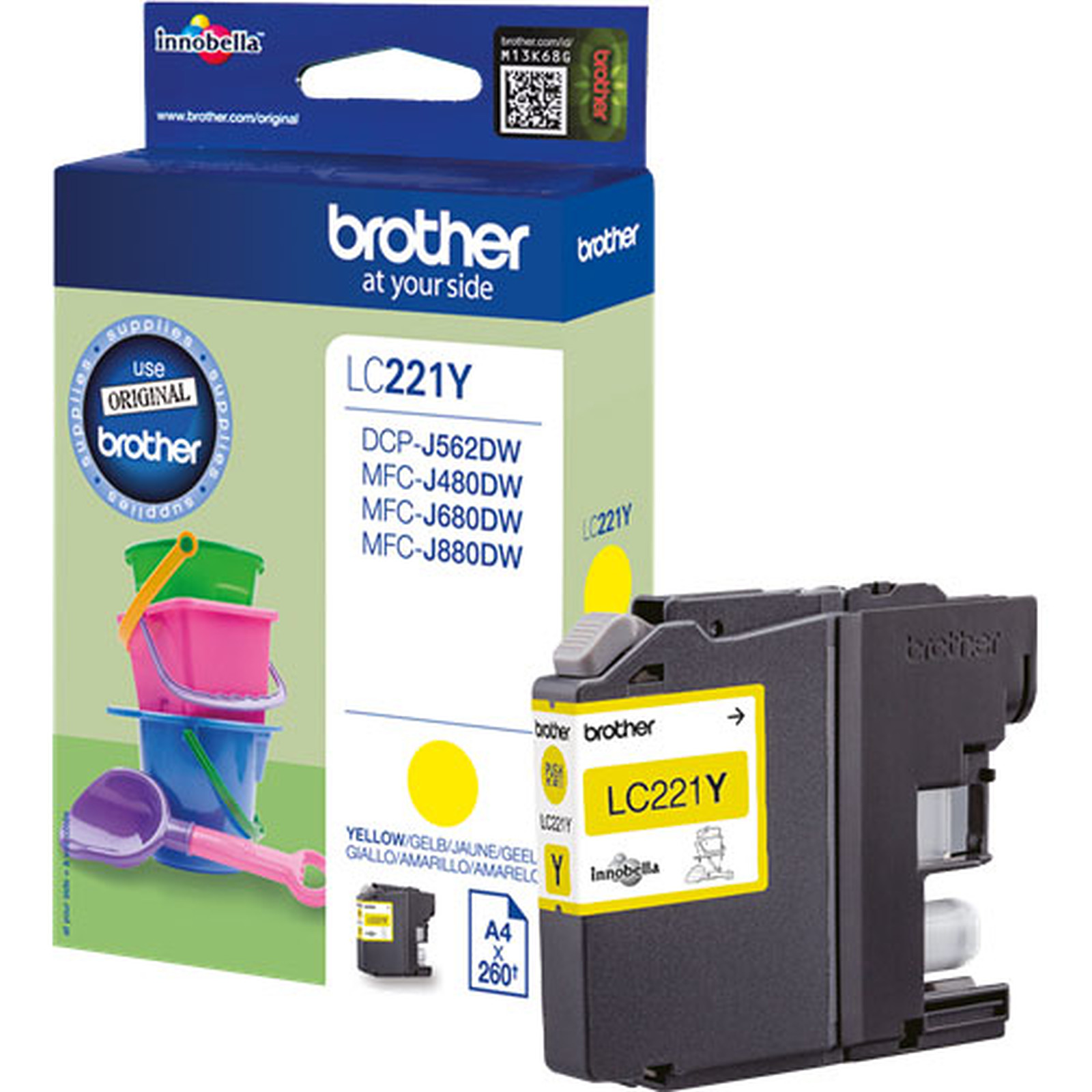 Brother LC221Y (Jaune) - Cartouche imprimante Brother