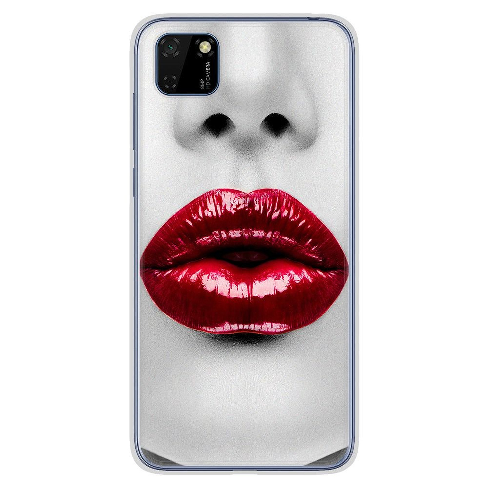 1001 Coques Coque silicone gel Huawei Y5P motif Lèvres Rouges - Coque telephone 1001Coques