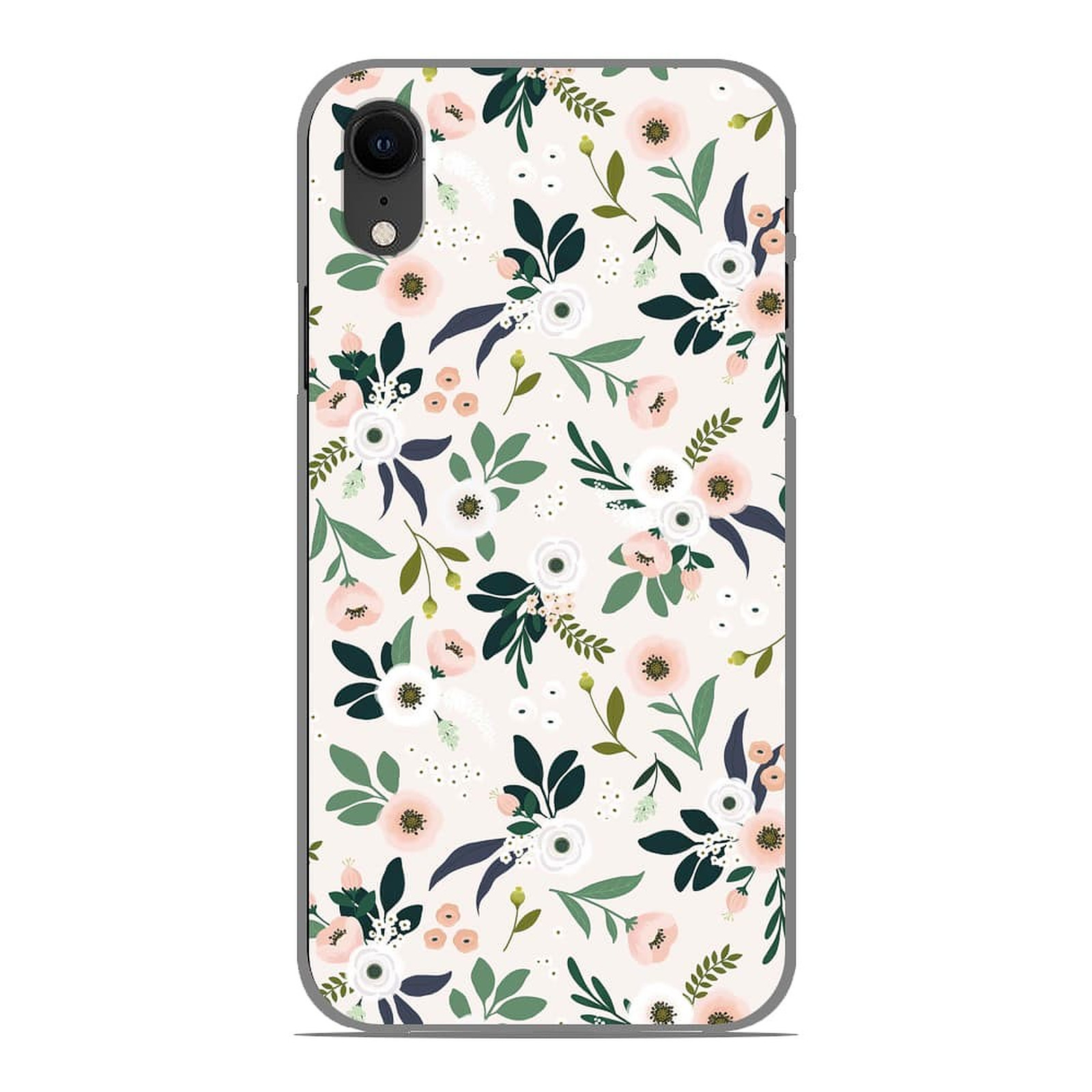 1001 Coques Coque silicone gel Apple iPhone XR motif Flowers - Coque telephone 1001Coques
