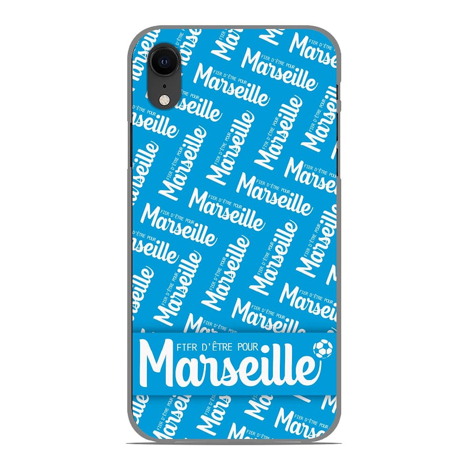 1001 Coques Coque silicone gel Apple iPhone XR motif Fier d'etre pour Marseille - Coque telephone 1001Coques