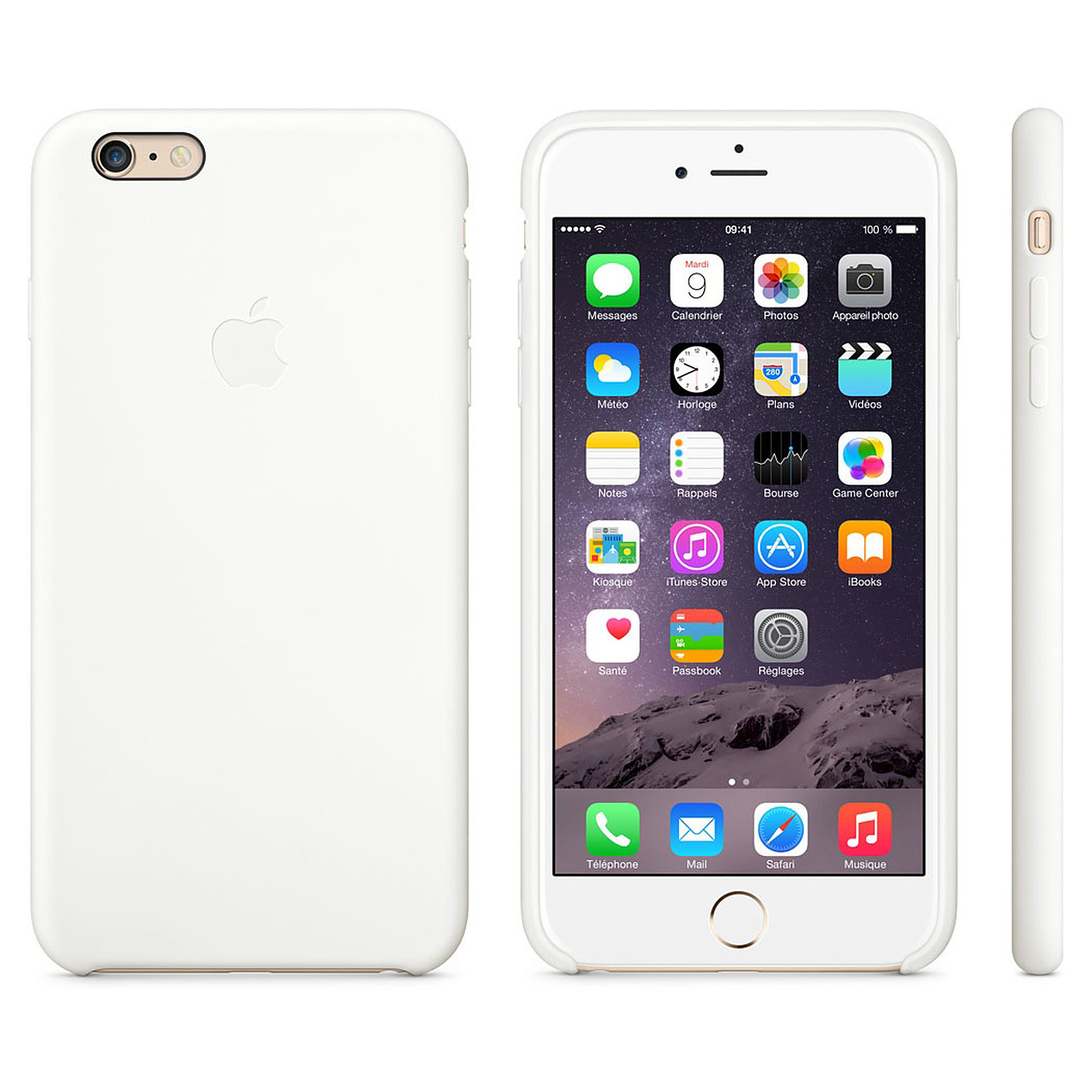 Apple Coque en silicone Blanc Apple iPhone 6 Plus - Coque telephone Apple