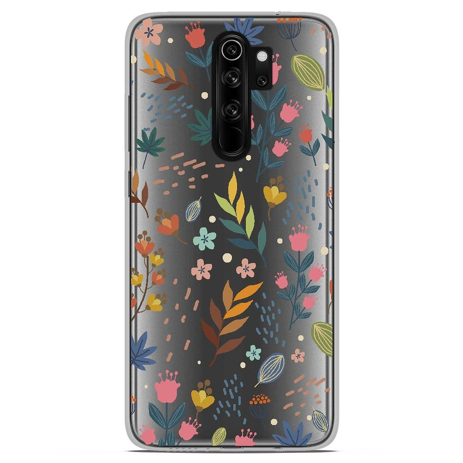 1001 Coques Coque silicone gel Xiaomi Redmi Note 8 Pro motif Fleurs colorees - Coque telephone 1001Coques