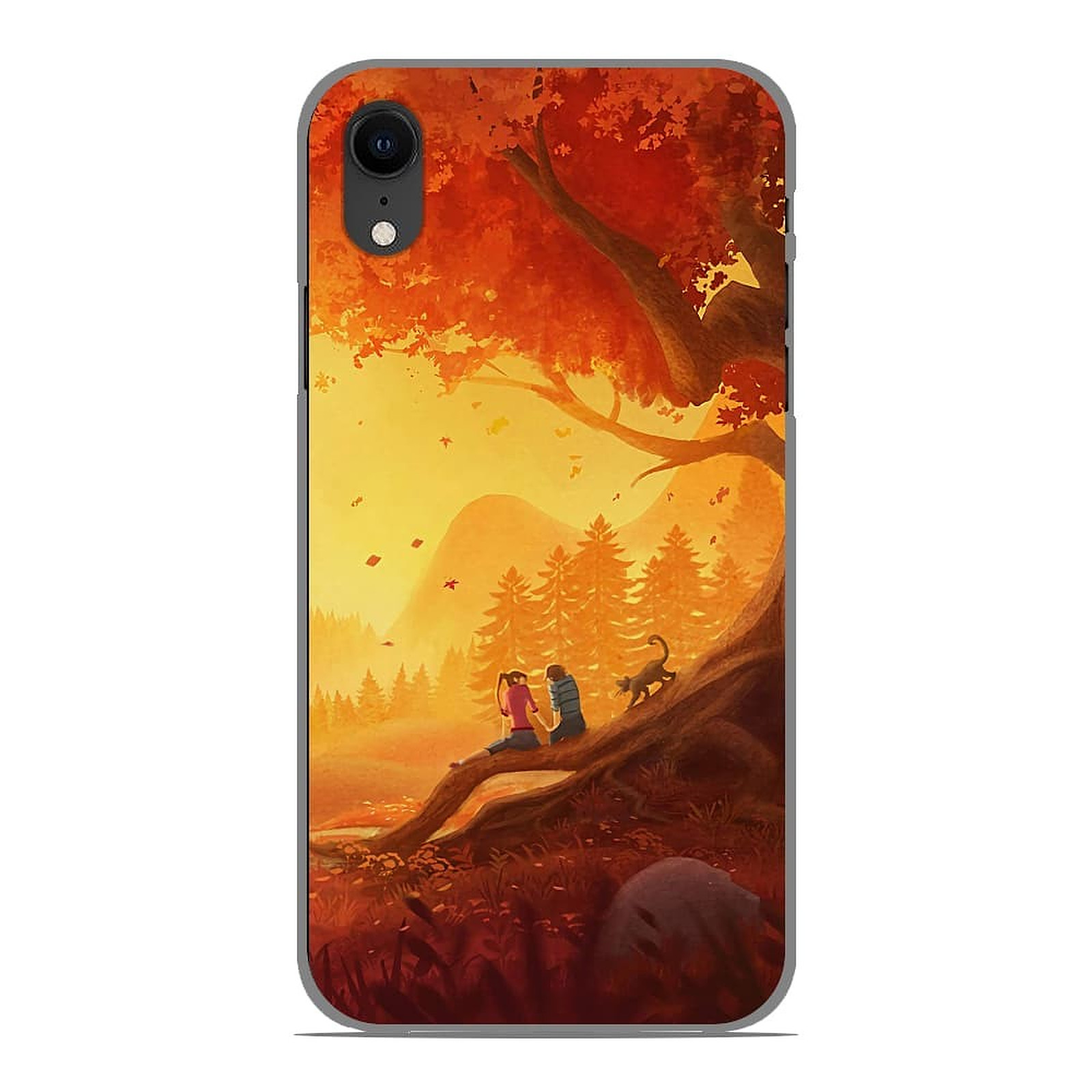 1001 Coques Coque silicone gel Apple iPhone XR motif Automne a  deux - Coque telephone 1001Coques