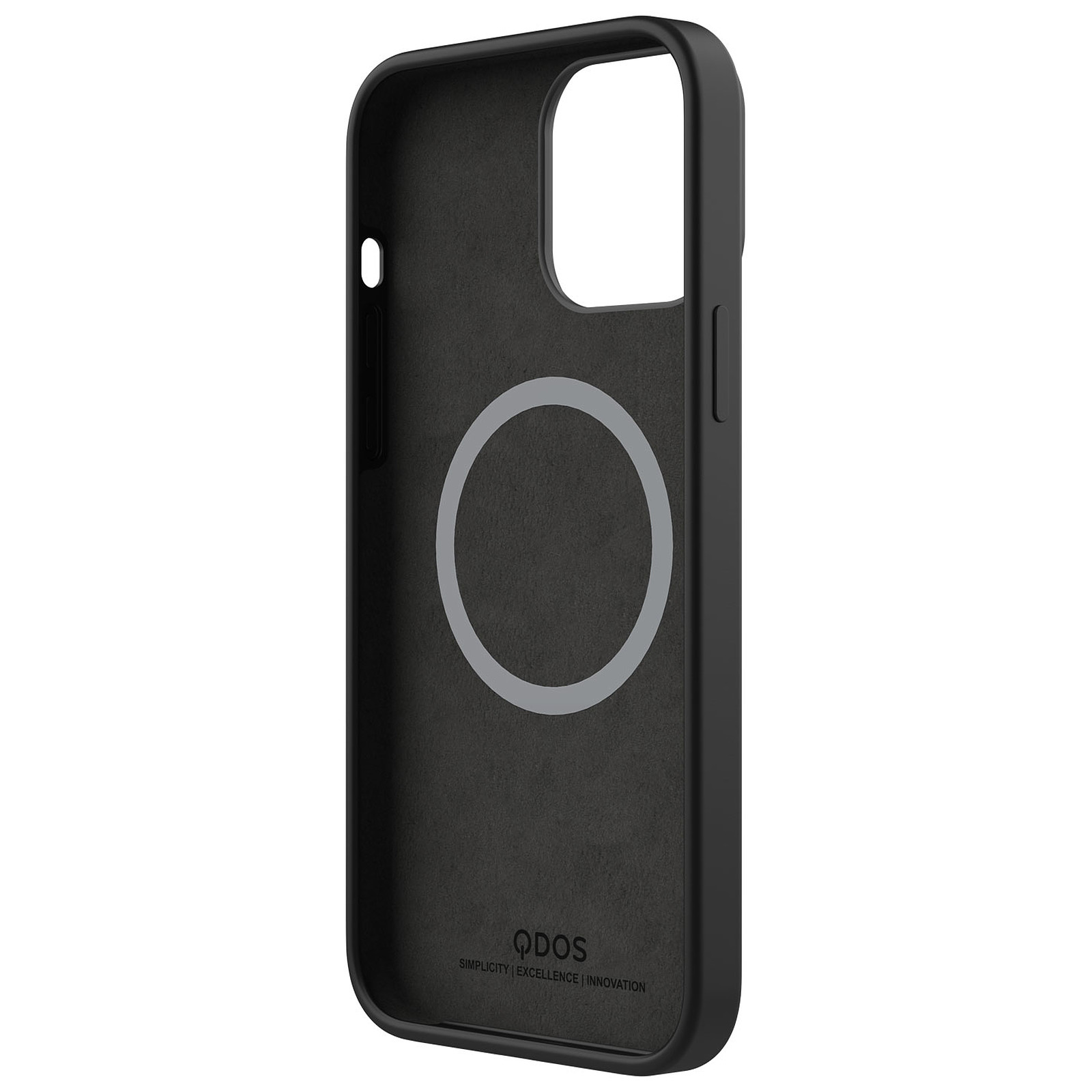 QDOS Case Touch Pure avec Snap Noir pour iPhone 13 Pro Max - Coque telephone Qdos