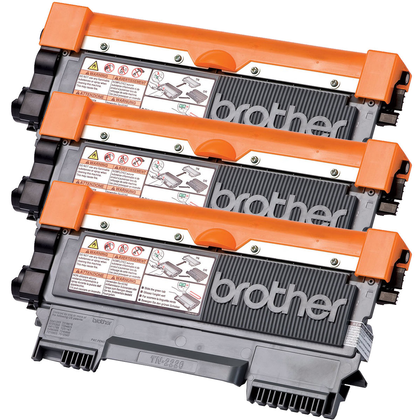 Brother TN-2220 x 3 - Toner imprimante Brother