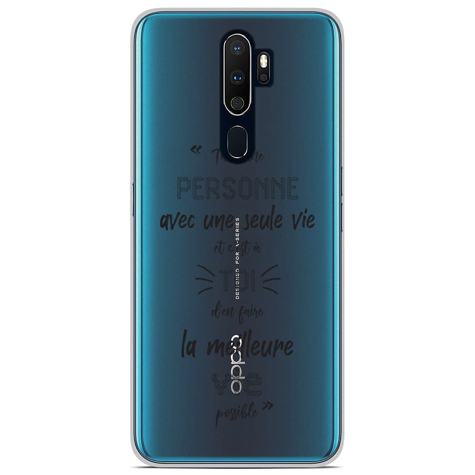 1001 Coques Coque silicone gel Oppo A5 2020 motif Une Seule Vie - Coque telephone 1001Coques