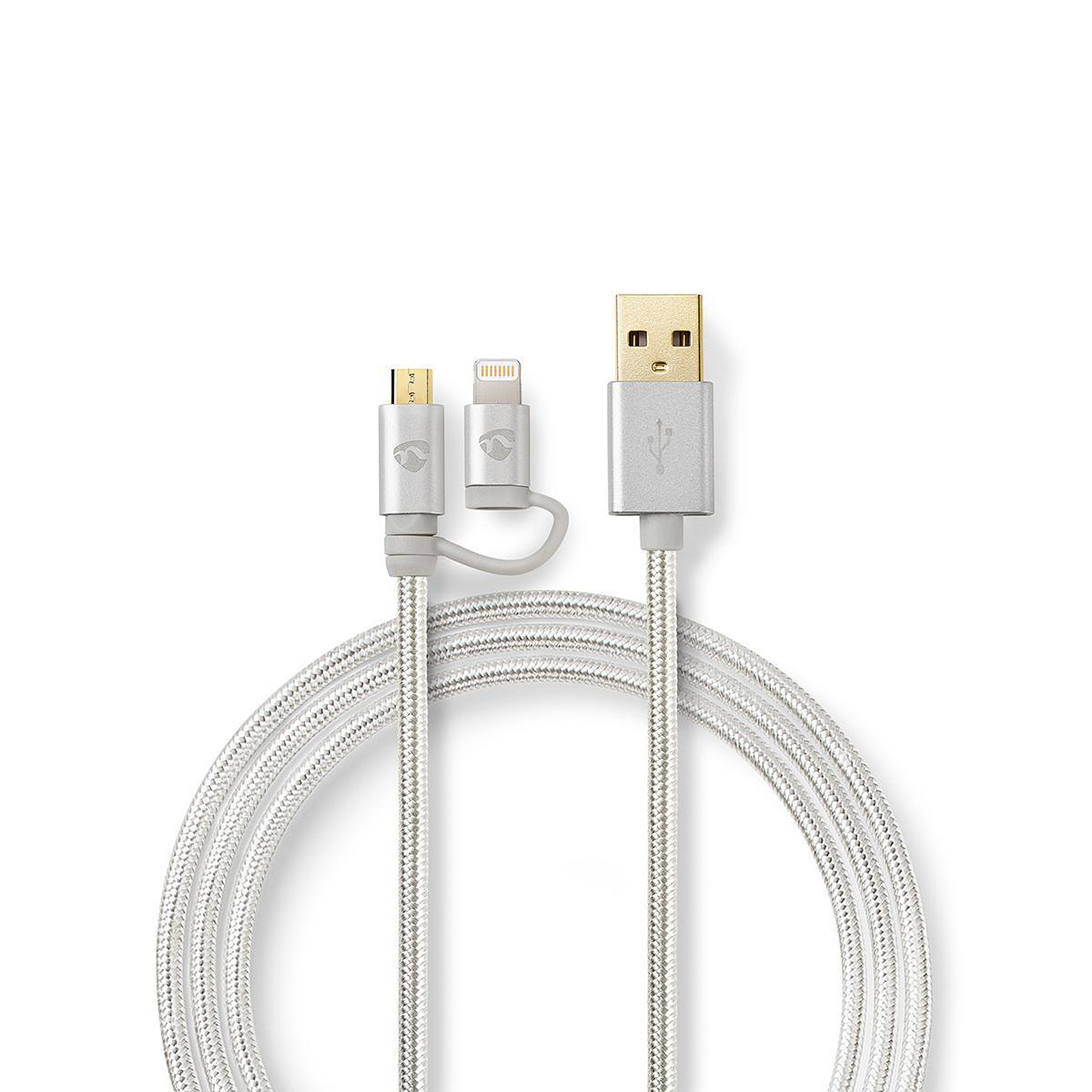 Nedis Cable 2-en-1 USB vers micro-USB, Lightning - 2 m - Cable & Adaptateur NEDIS