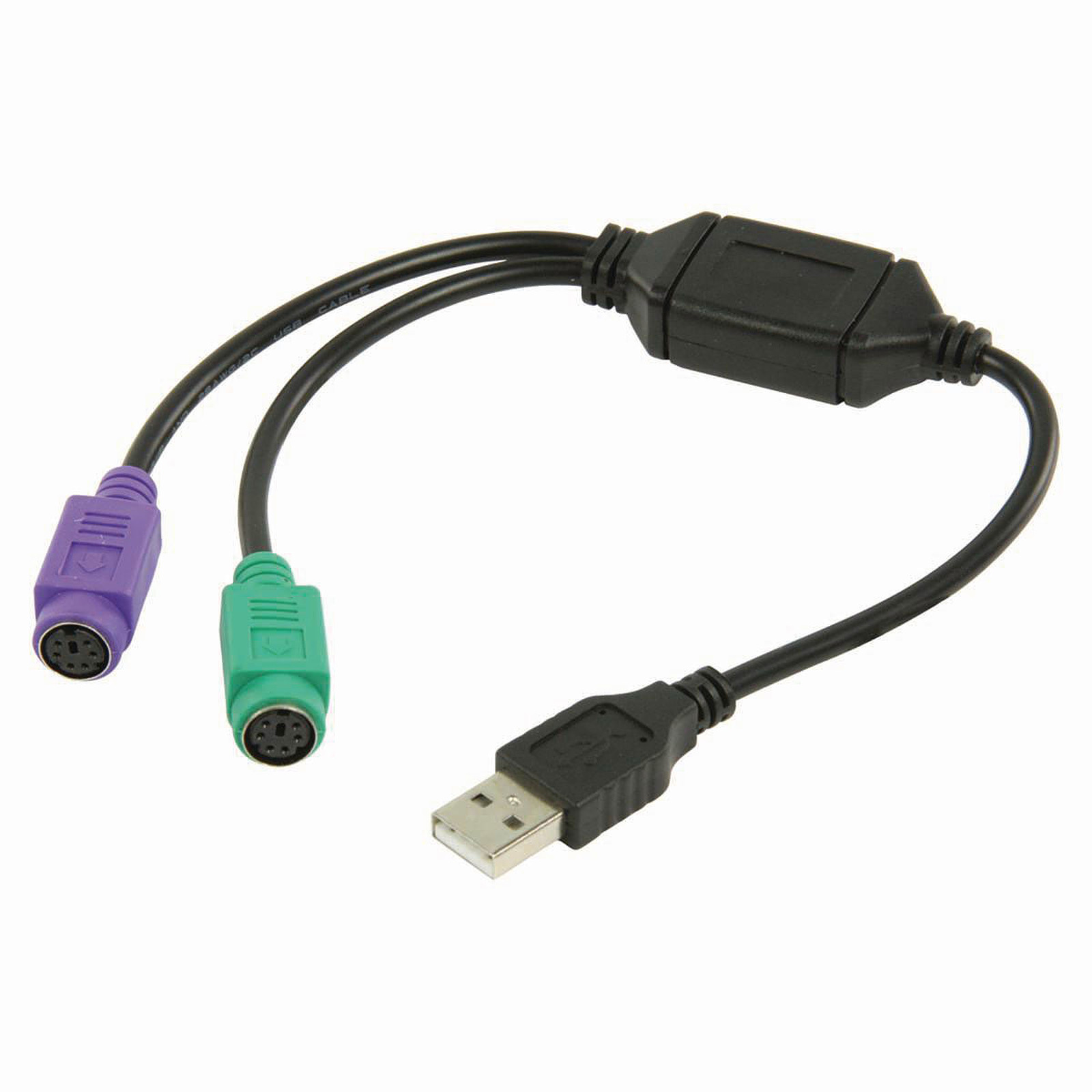 Nedis Cable adaptateur USB vers PS/2 Noir - USB NEDIS