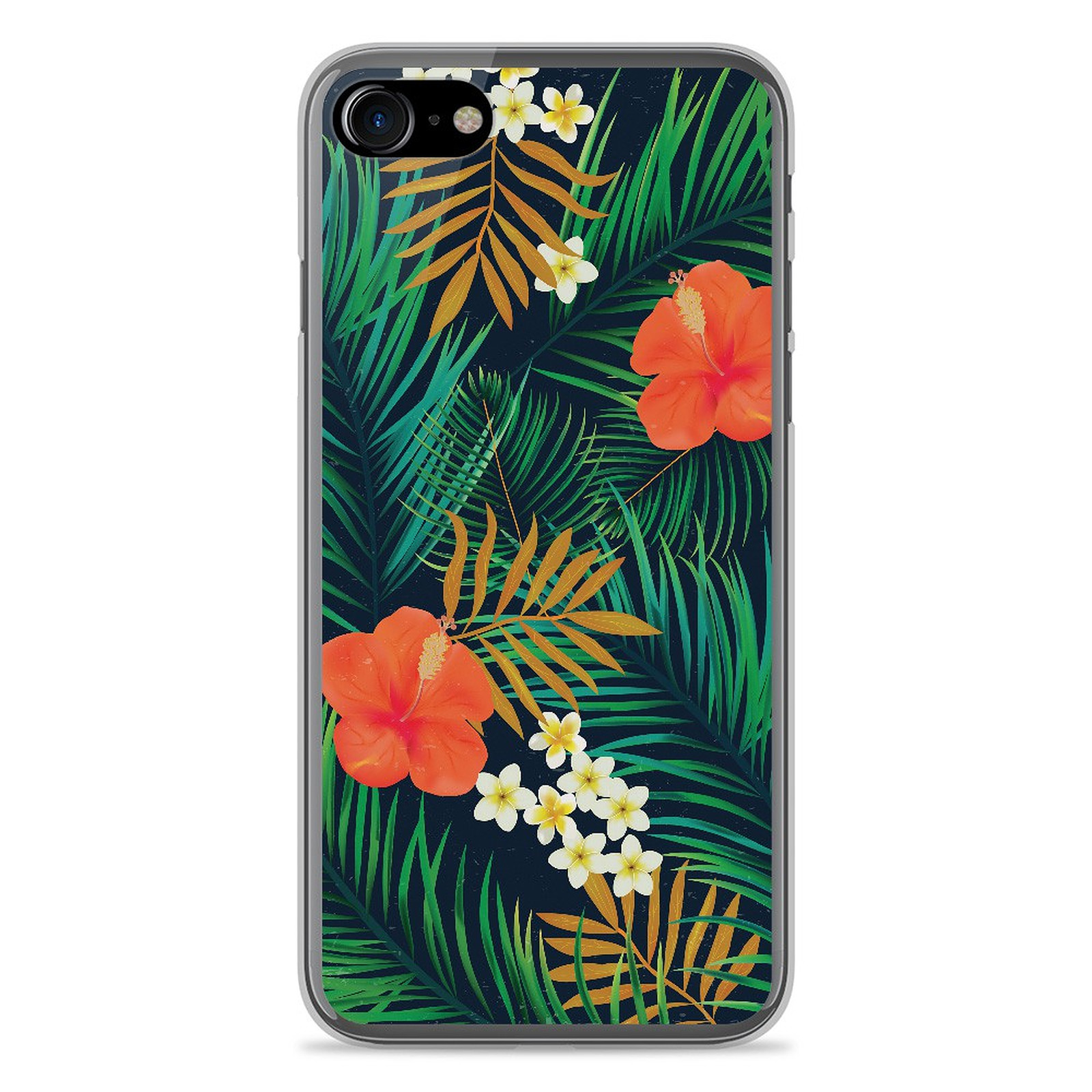 1001 Coques Coque silicone gel Apple IPhone 8 motif Tropical - Coque telephone 1001Coques