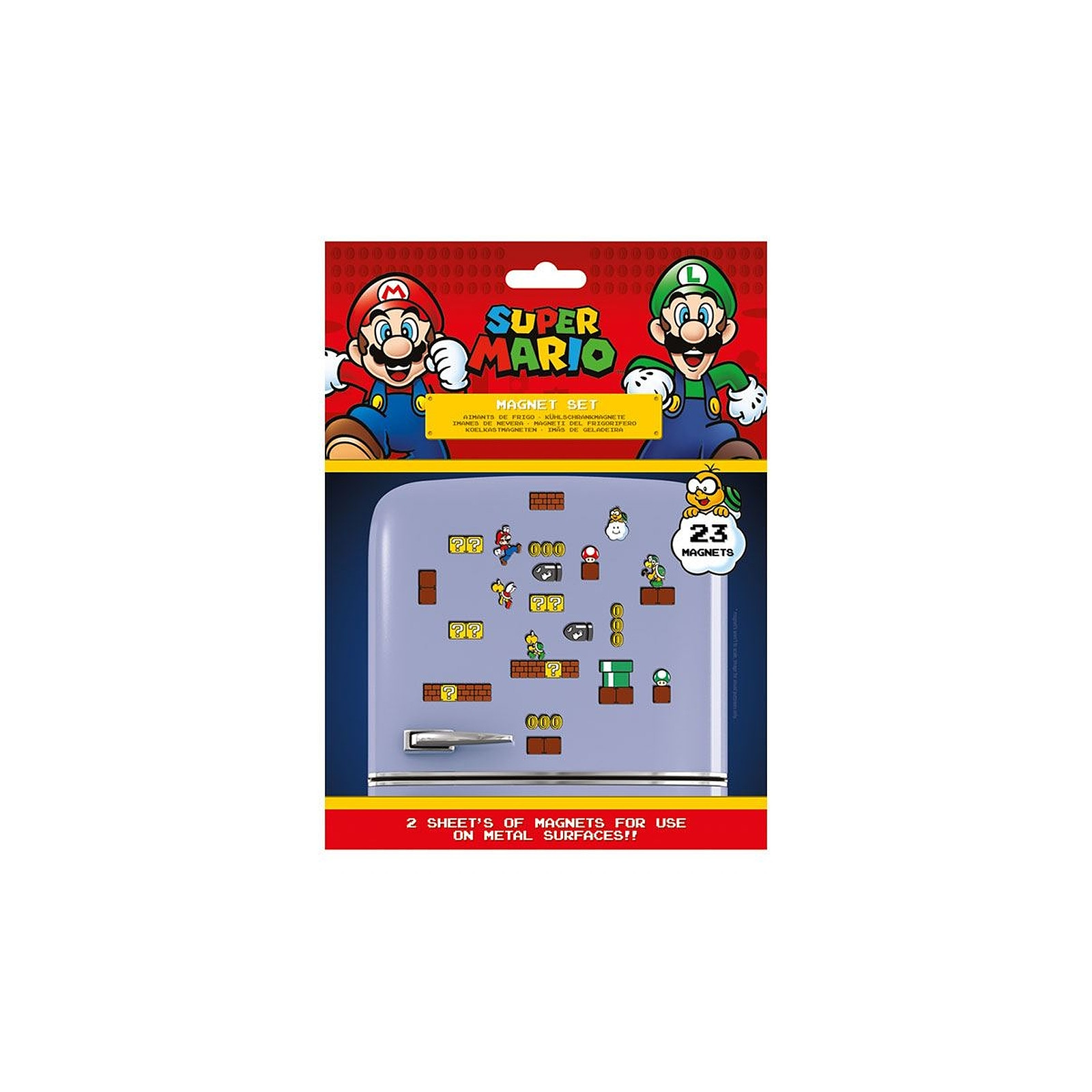 Super Mario - Pack aimants Mushroom Kingdom - Decoration Pyramid International