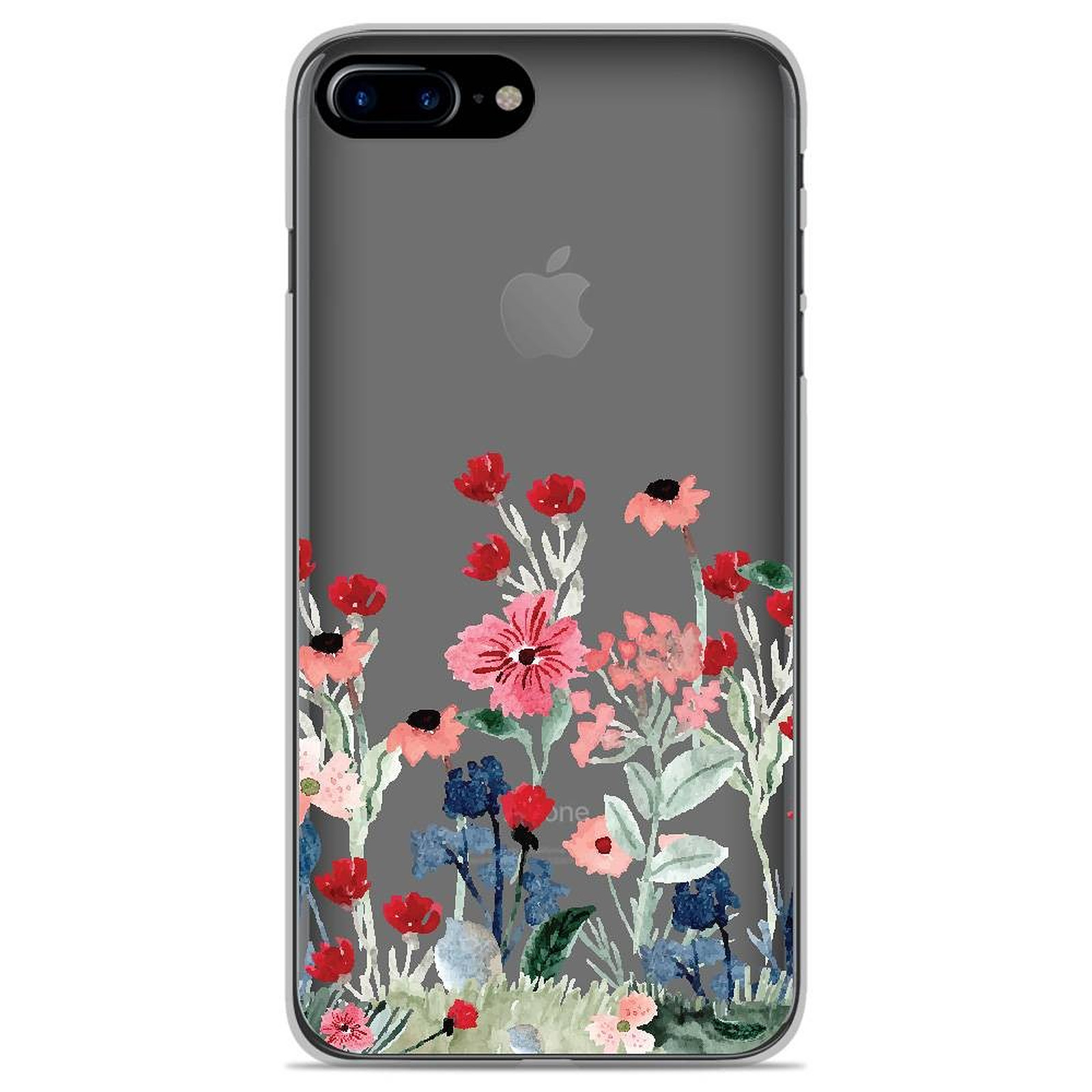 1001 Coques Coque silicone gel Apple iPhone 8 Plus motif Printemps en fleurs - Coque telephone 1001Coques