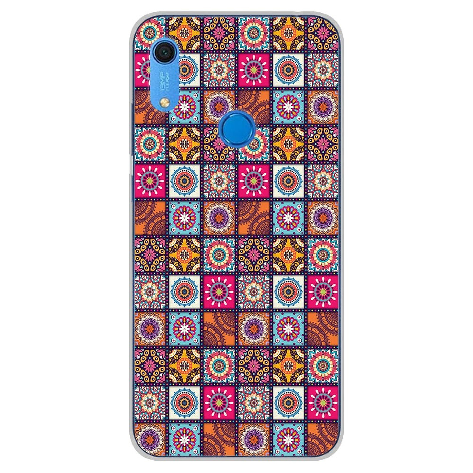 1001 Coques Coque silicone gel Huawei Y6S motif Patchwork Mandala - Coque telephone 1001Coques