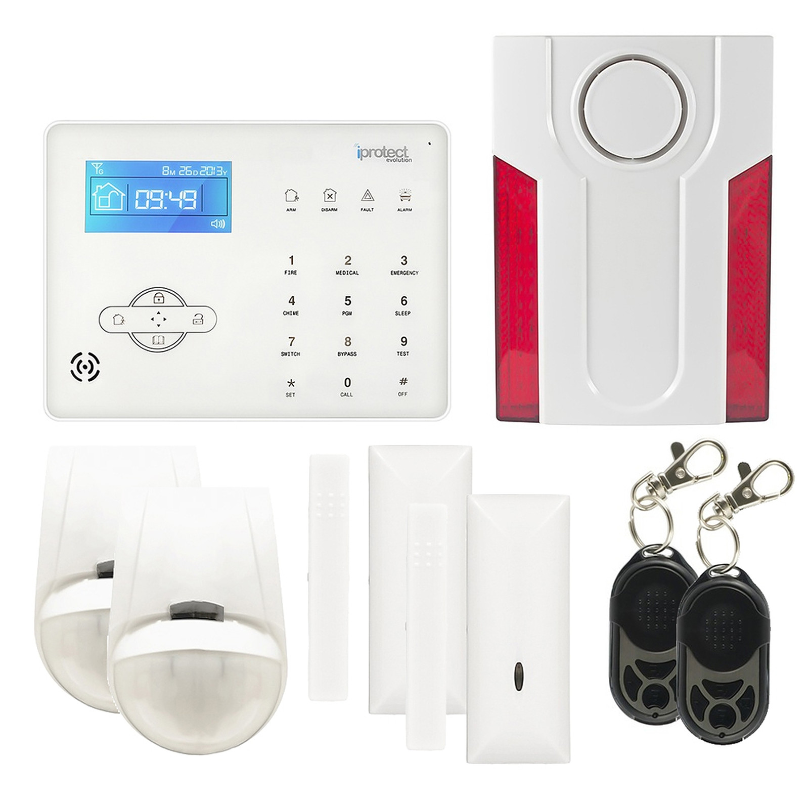 Iprotect - Kit Alarme RTC 06 avec sirène flash - Kit alarme iprotect