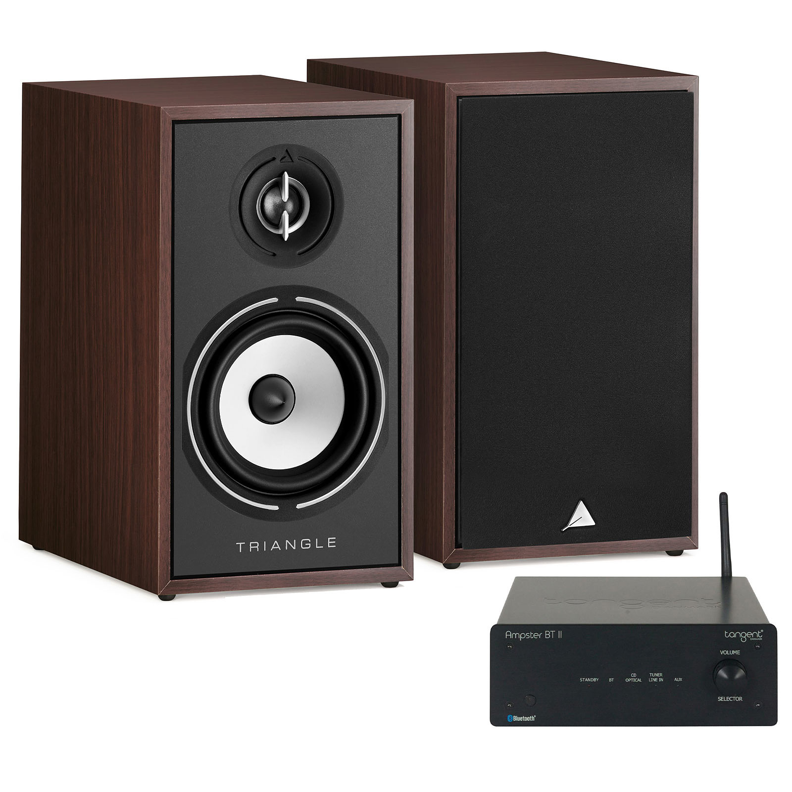Tangent Ampster BT II + Triangle Borea BR02 Noyer - Chaine Hifi Tangent