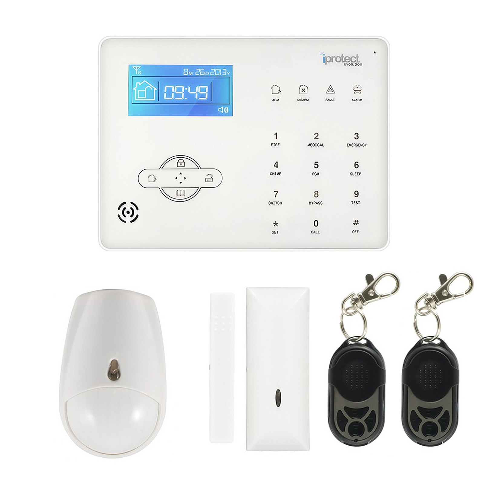 Iprotect - Kit Alarme maison RTC 01 - IPE-01-NOC1 - Kit alarme iprotect