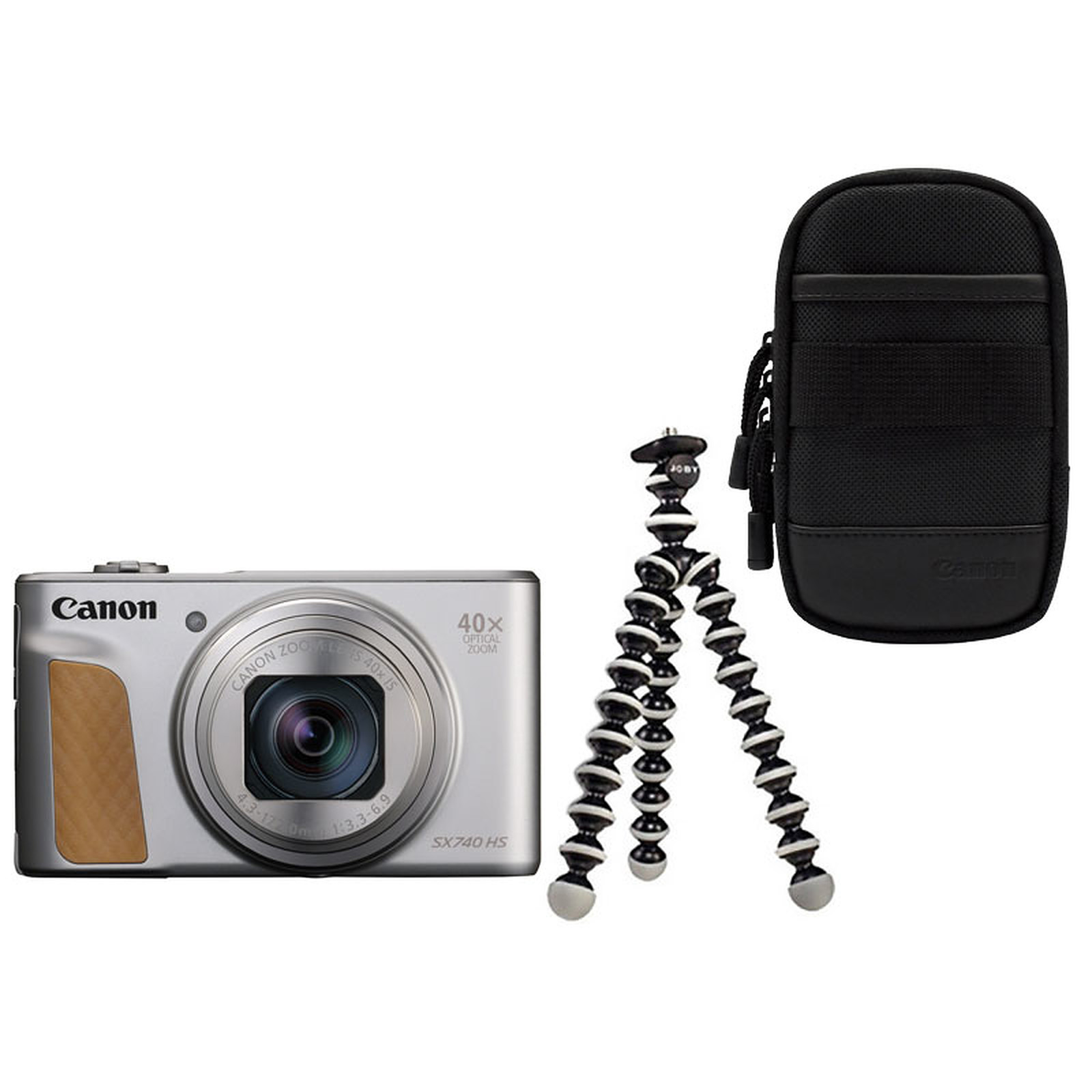 Canon PowerShot SX740 HS Argent + Etui + Gorillapod - Appareil photo numerique Canon - Occasion