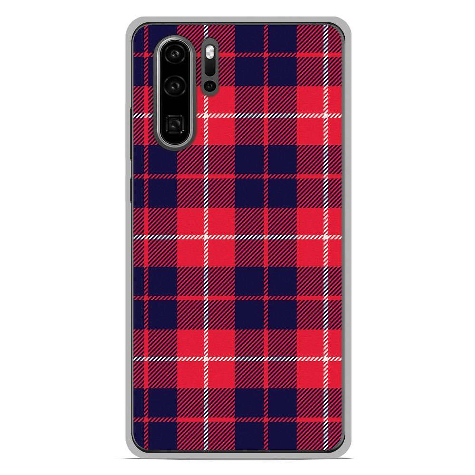 1001 Coques Coque silicone gel Huawei P30 Pro motif Tartan Rouge 2 - Coque telephone 1001Coques