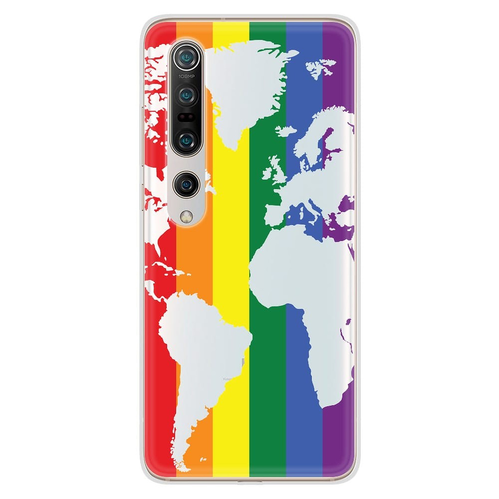 1001 Coques Coque silicone gel Xiaomi Mi 10 / Mi 10 Pro motif Map LGBT - Coque telephone 1001Coques