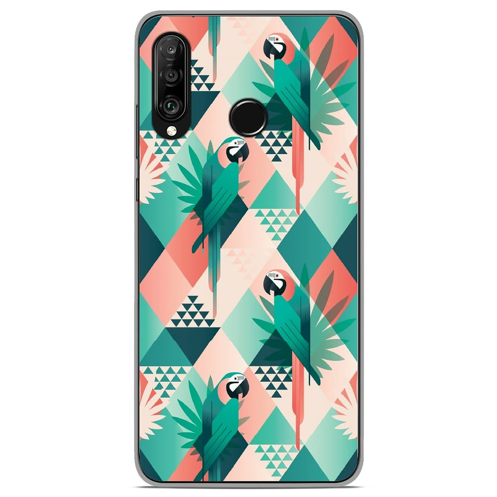 1001 Coques Coque silicone gel Huawei P30 Lite motif Perroquet ge´ome´trique - Coque telephone 1001Coques