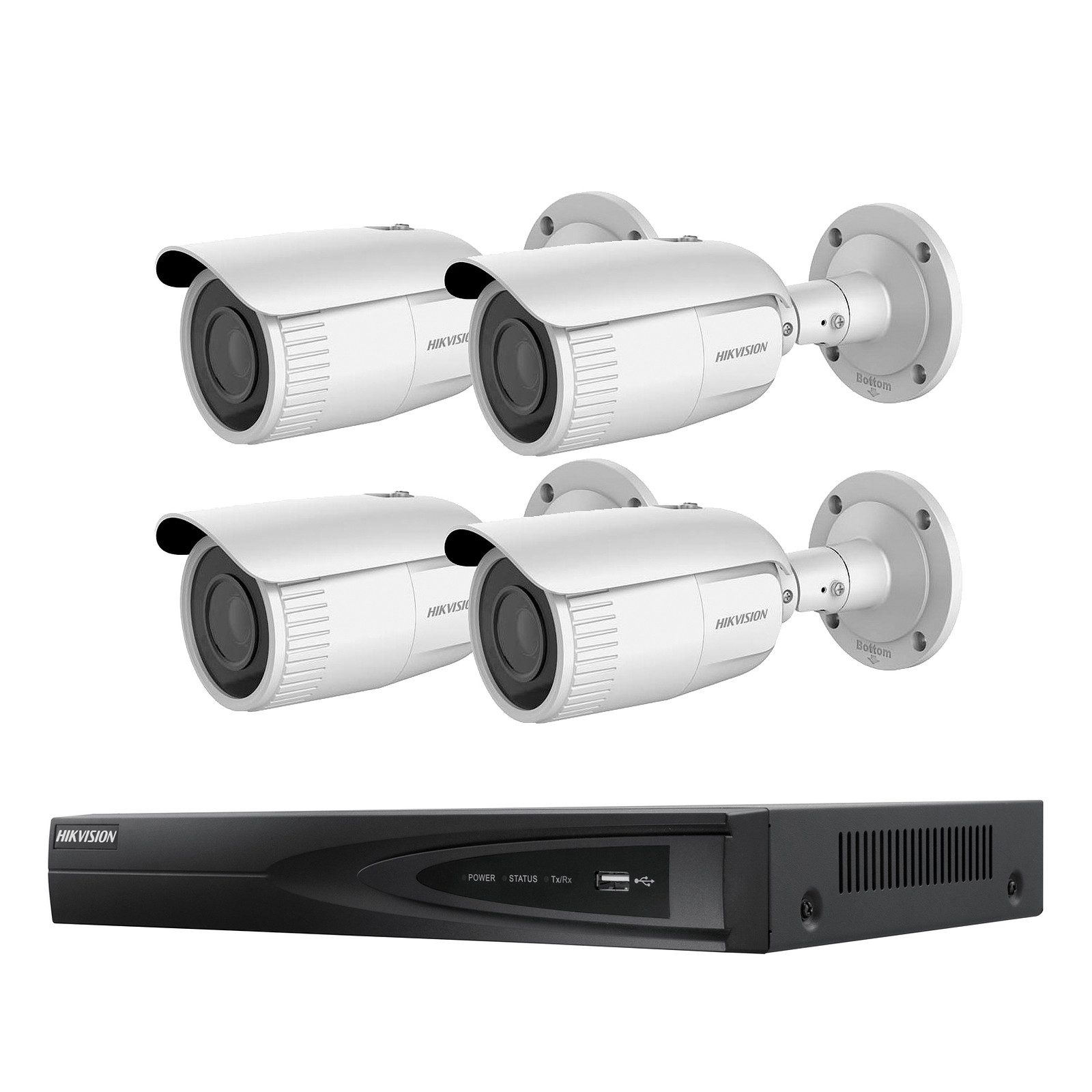 Hikvision - Kit 4 cameras - HIK-KITNVR4BULL2-001 - Camera de surveillance Hikvision