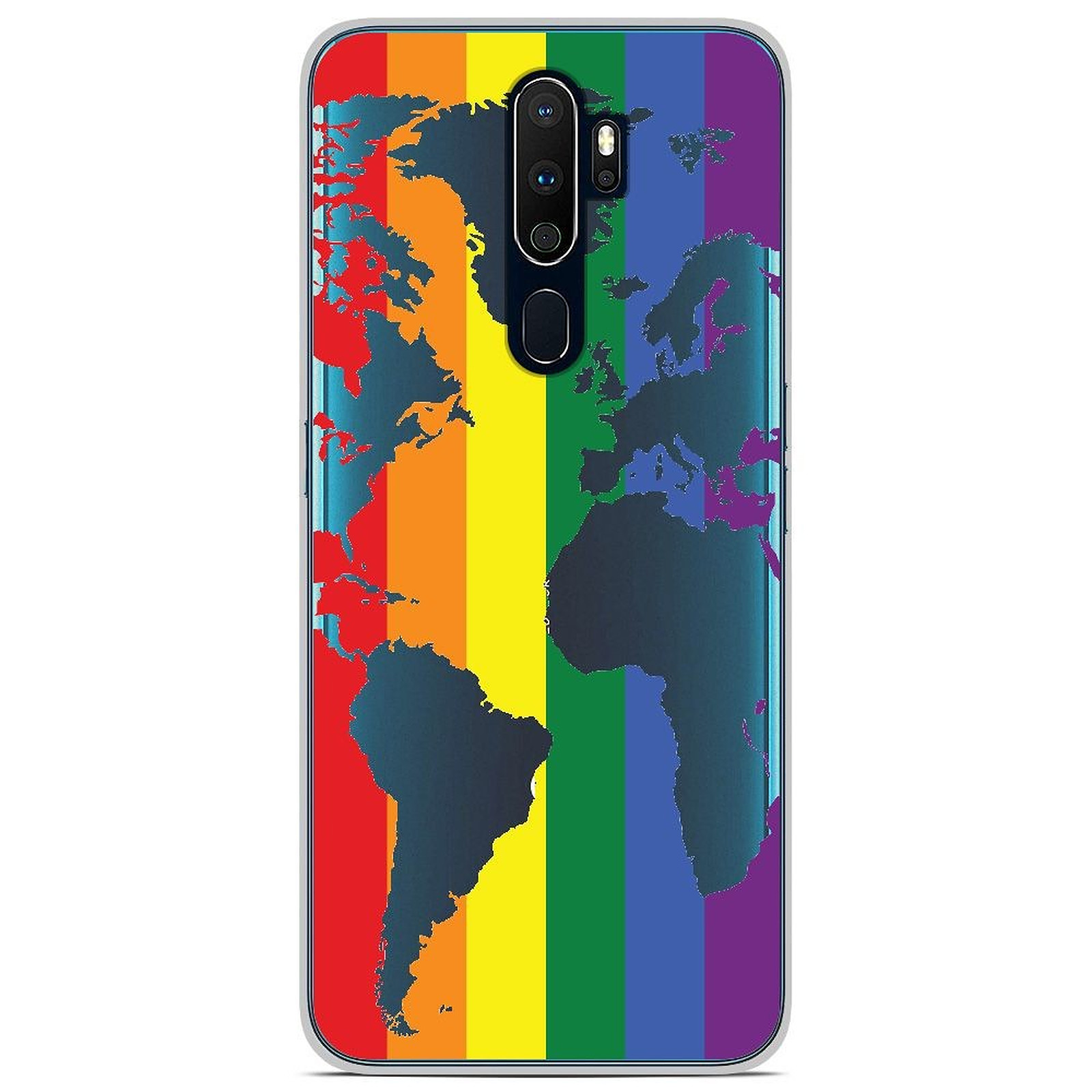 1001 Coques Coque silicone gel Oppo A5 2020 motif Map LGBT - Coque telephone 1001Coques