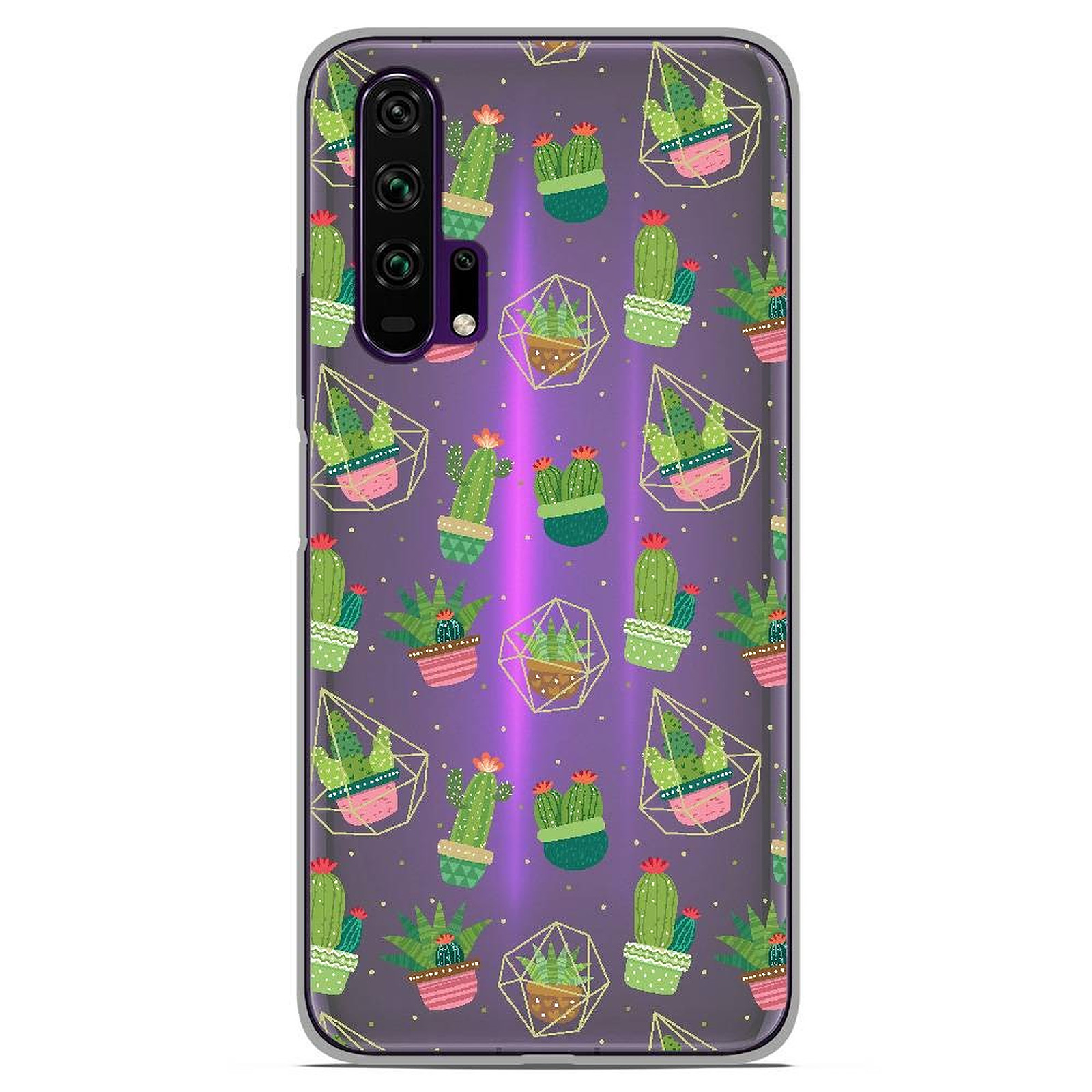 1001 Coques Coque silicone gel Huawei Honor 20 Pro motif Cactus - Coque telephone 1001Coques