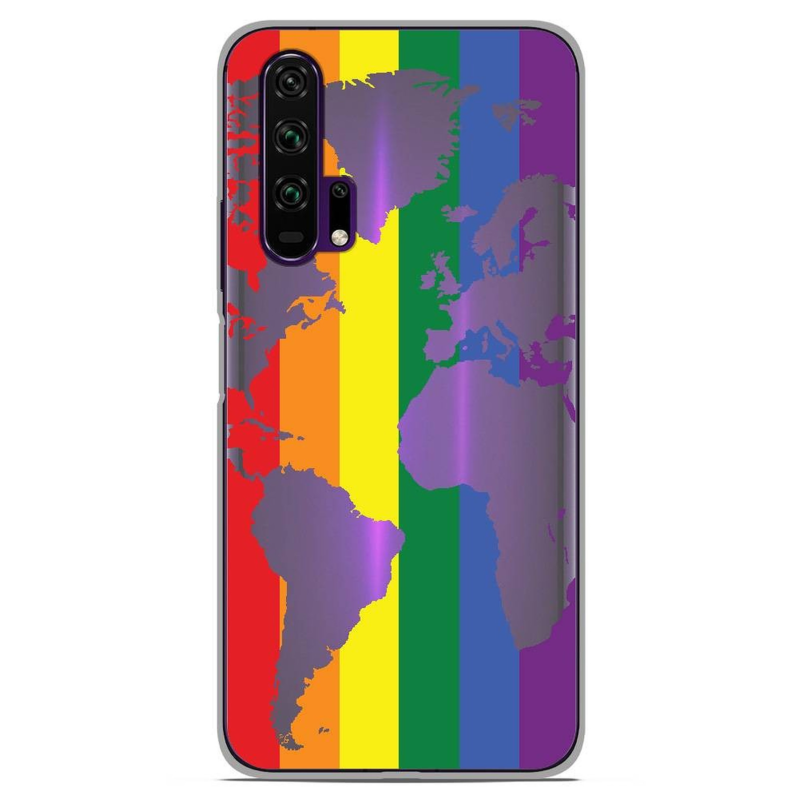 1001 Coques Coque silicone gel Huawei Honor 20 Pro motif Map LGBT - Coque telephone 1001Coques