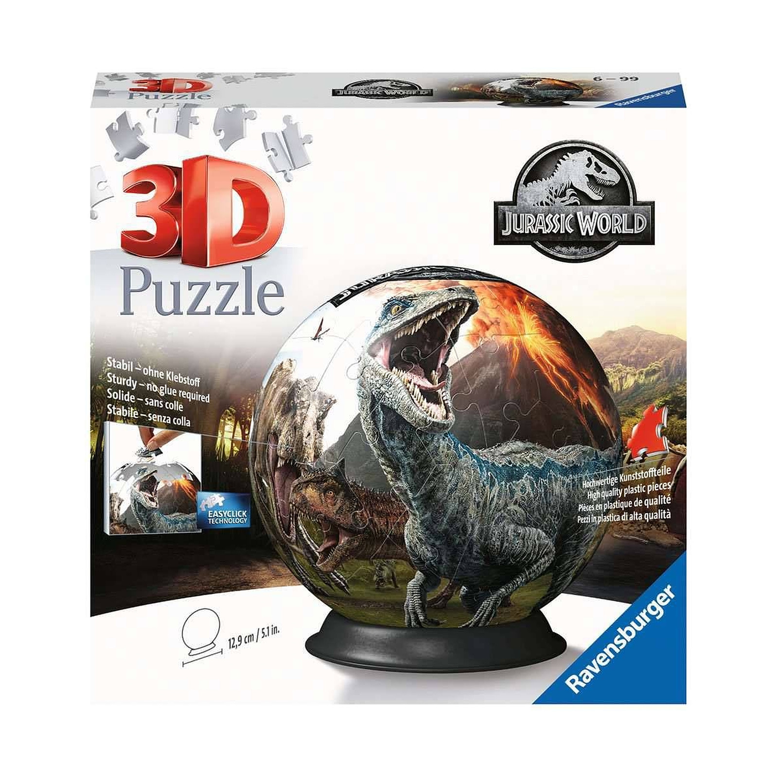 Jurassic World - Puzzle 3D Ball (72 pièces) - Puzzle Ravensburger