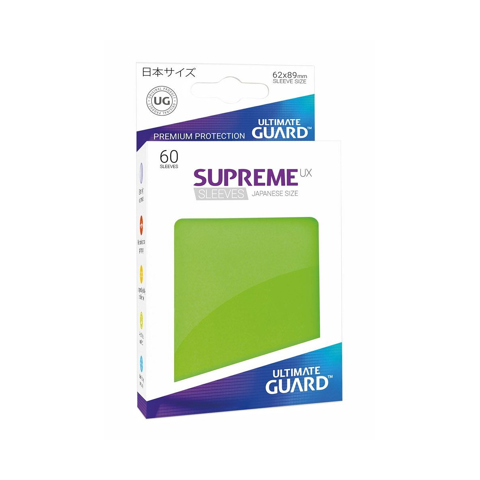 Ultimate Guard - 60 pochettes Supreme UX Sleeves format japonais Vert Clair - Accessoire jeux Ultimate Guard