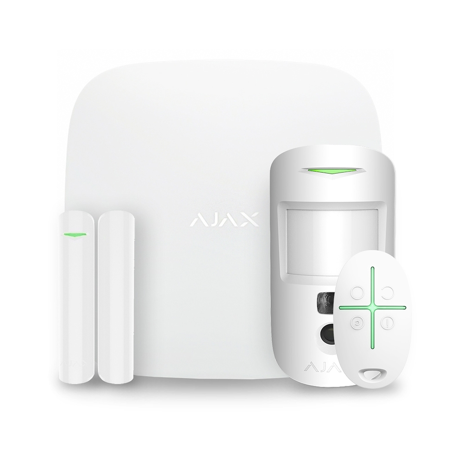Pack Ajax - Alarme maison Hub 2 Plus Blanc - Kit 1 Ajax System - Kit alarme Ajax Systems