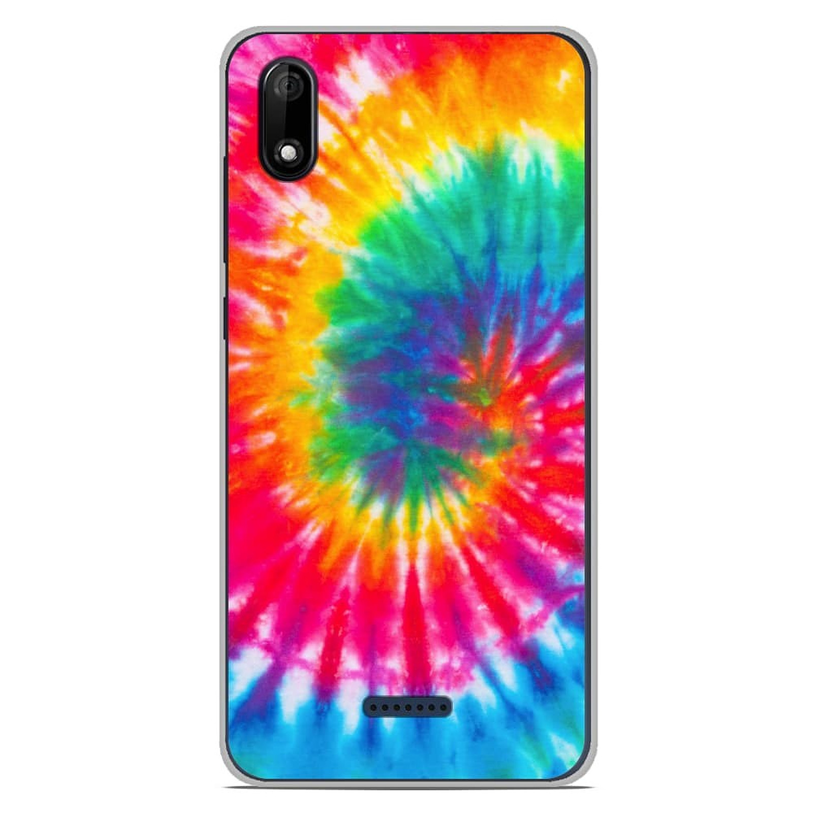 1001 Coques Coque silicone gel Wiko Y50 motif Tie Dye Spirale - Coque telephone 1001Coques