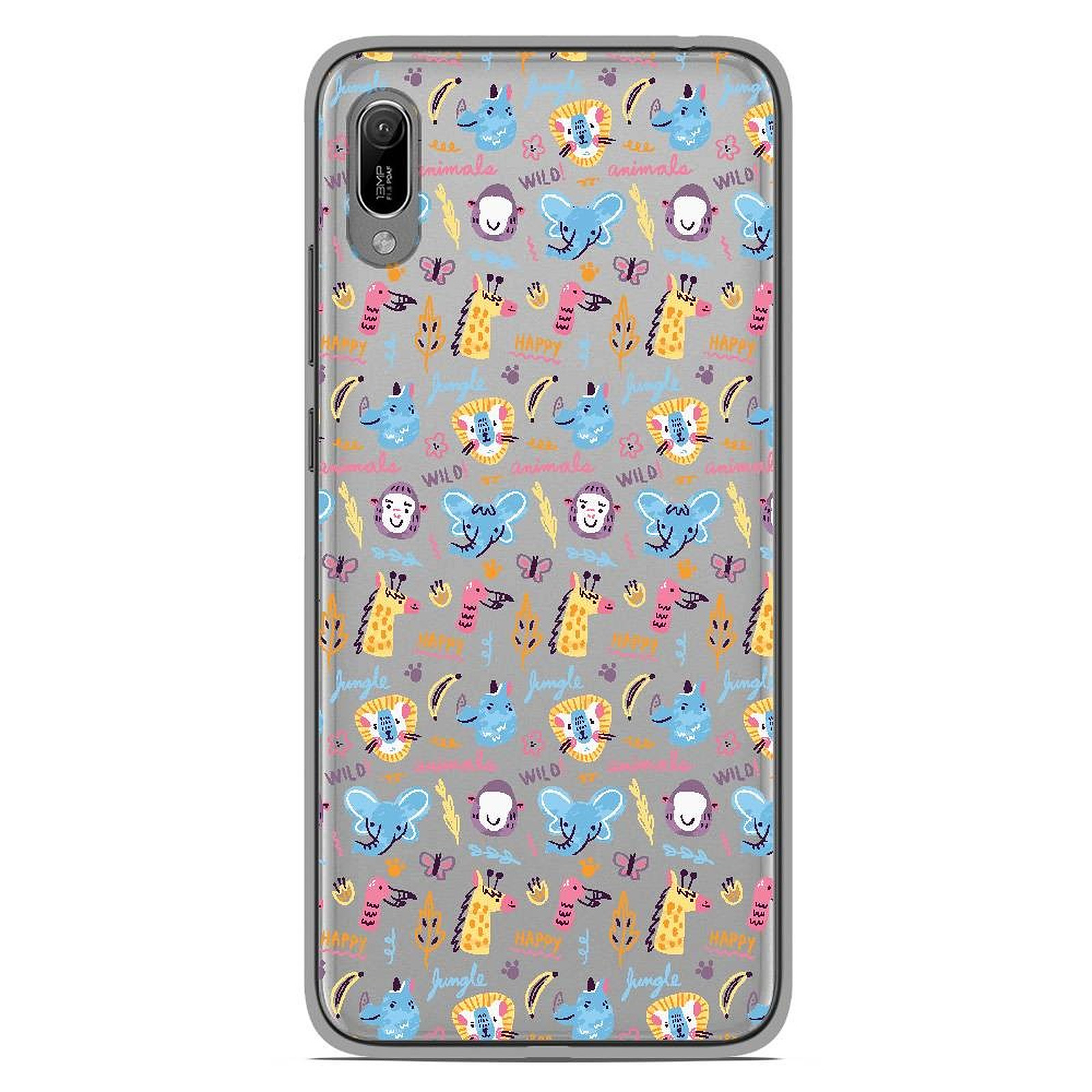 1001 Coques Coque silicone gel Huawei Y6 2019 motif Happy animals - Coque telephone 1001Coques
