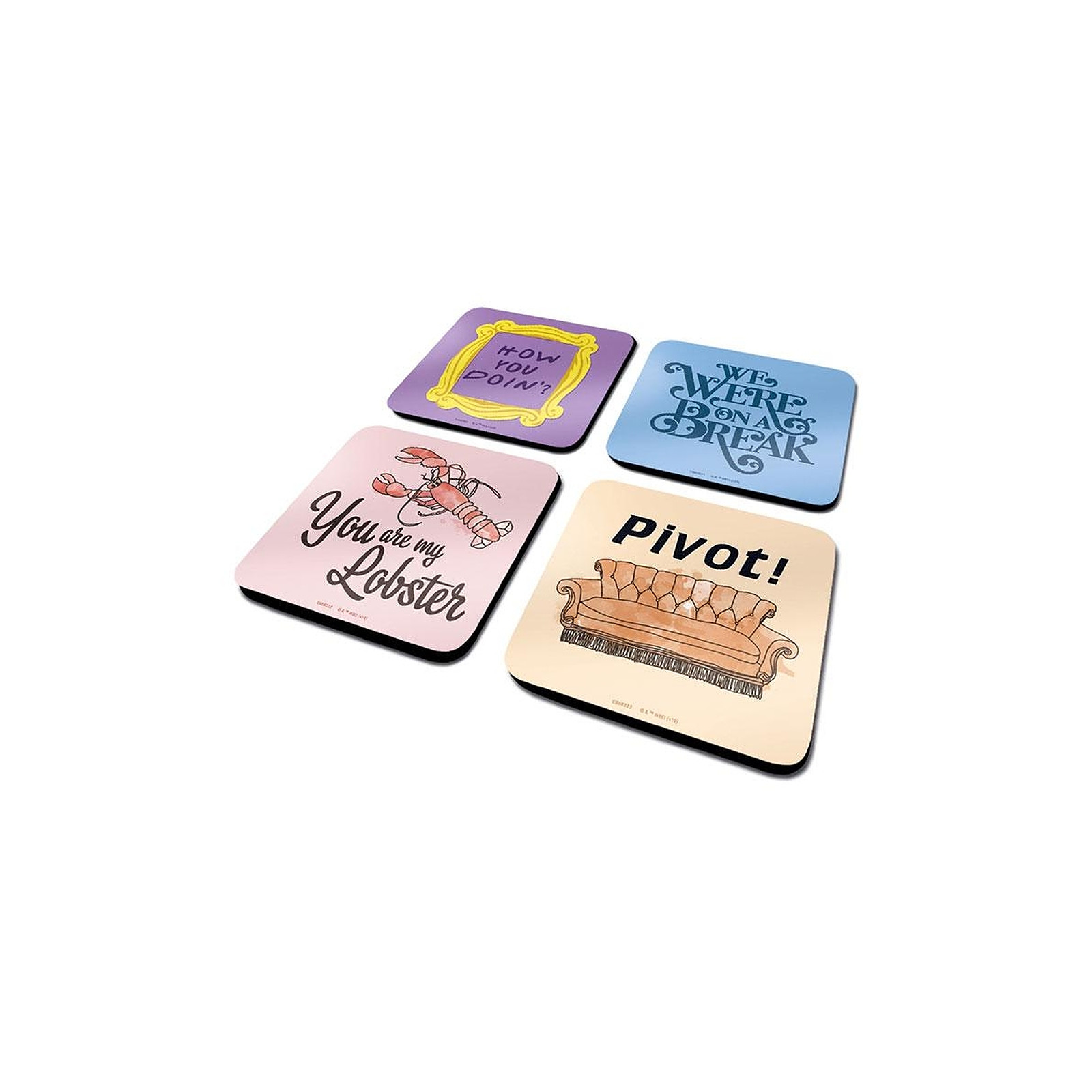 Friends - Pack 4 sous-verres Quotes - Vaisselle Pyramid International