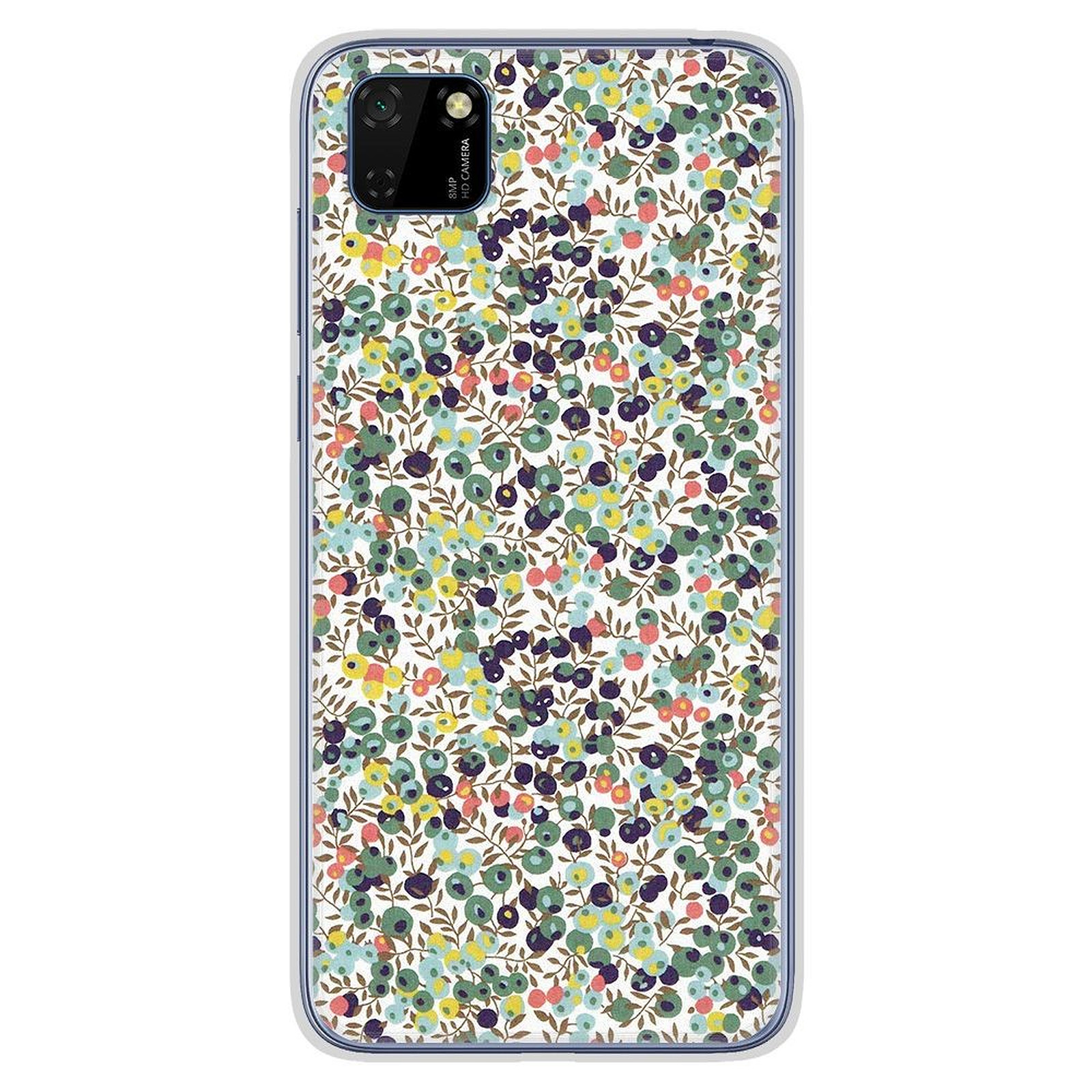1001 Coques Coque silicone gel Huawei Y5P motif Liberty Wiltshire Vert - Coque telephone 1001Coques