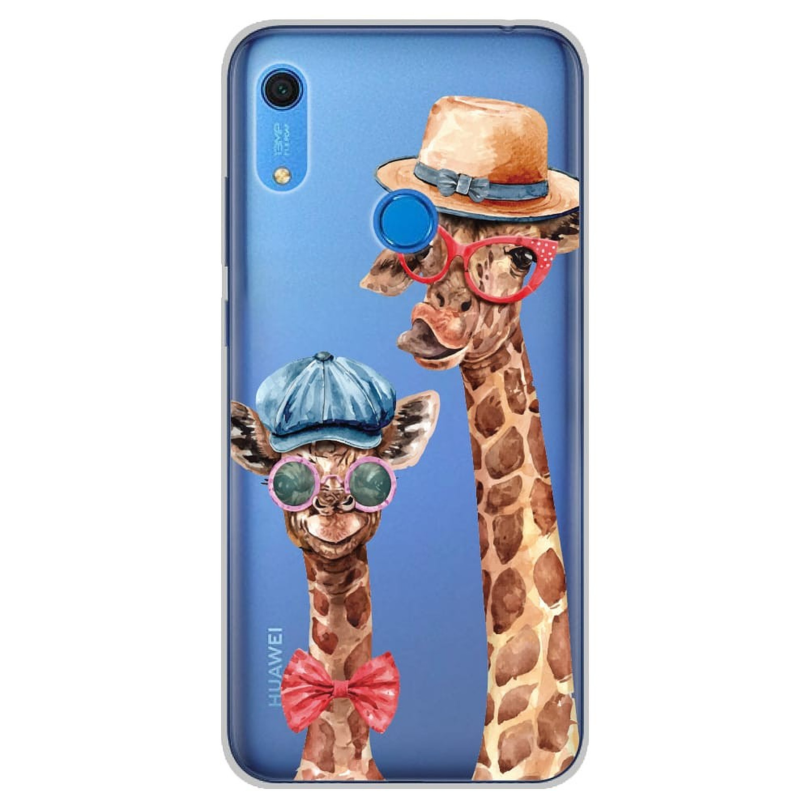 1001 Coques Coque silicone gel Huawei Y6S motif Funny Girafe - Coque telephone 1001Coques