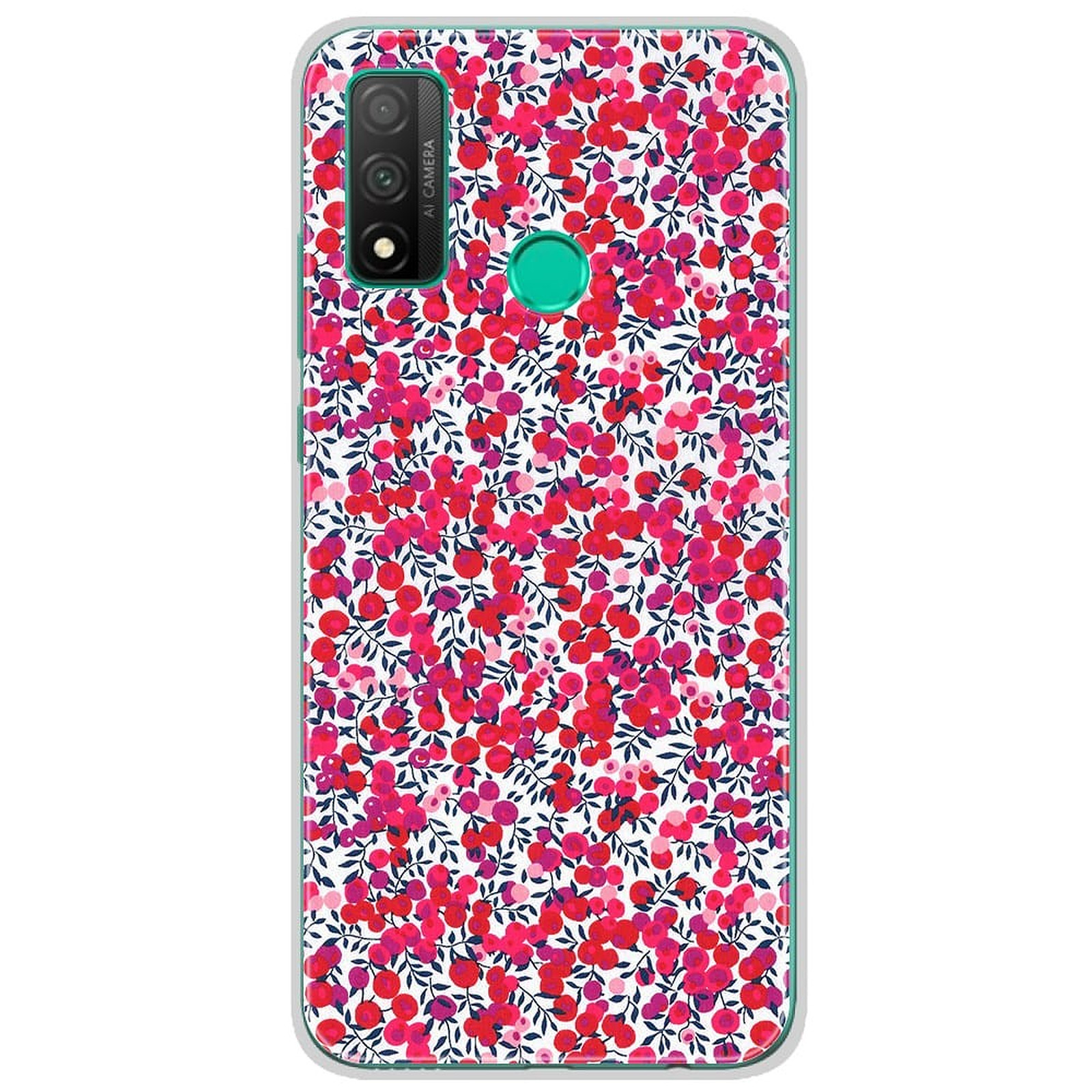 1001 Coques Coque silicone gel Huawei P Smart 2020 motif Liberty Wiltshire Rouge - Coque telephone 1001Coques