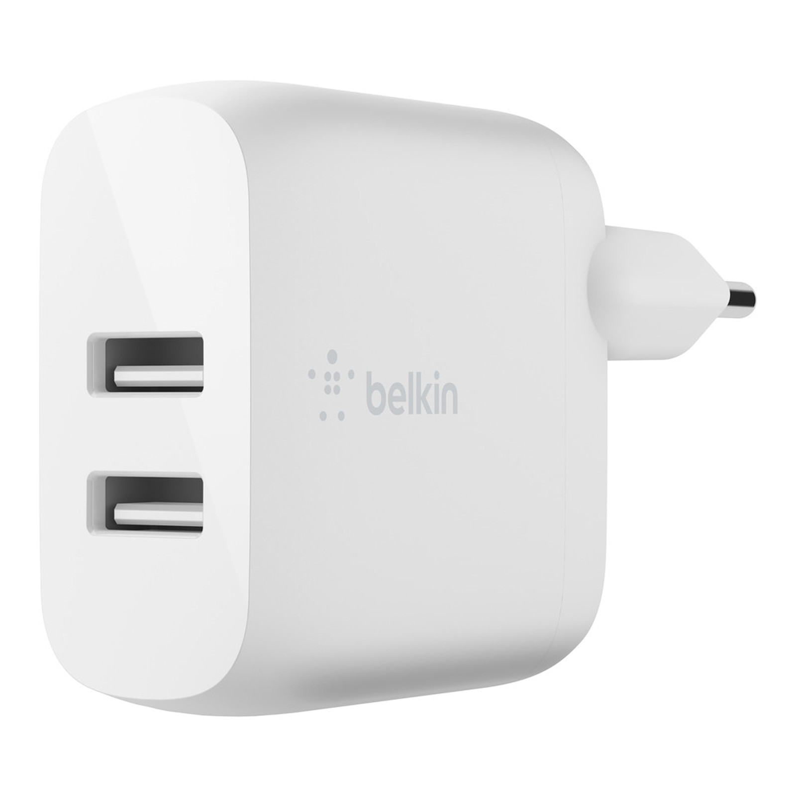 Belkin Boost Charge Chargeur secteur 2 ports USB-A 24 W (Blanc) - Chargeur telephone Belkin