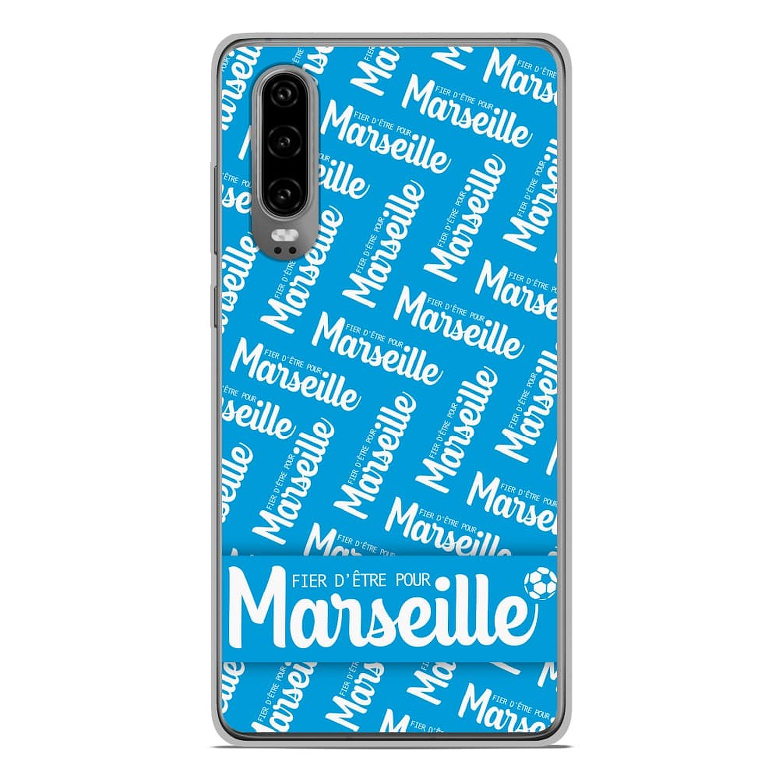 1001 Coques Coque silicone gel Huawei P30 motif Fier d'etre pour Marseille - Coque telephone 1001Coques