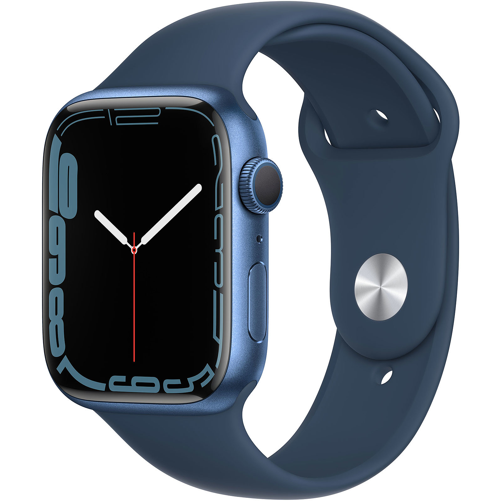 Apple Watch Series 7 GPS Aluminum Abyss Blue Sport Band 45 mm - Montre connectee Apple