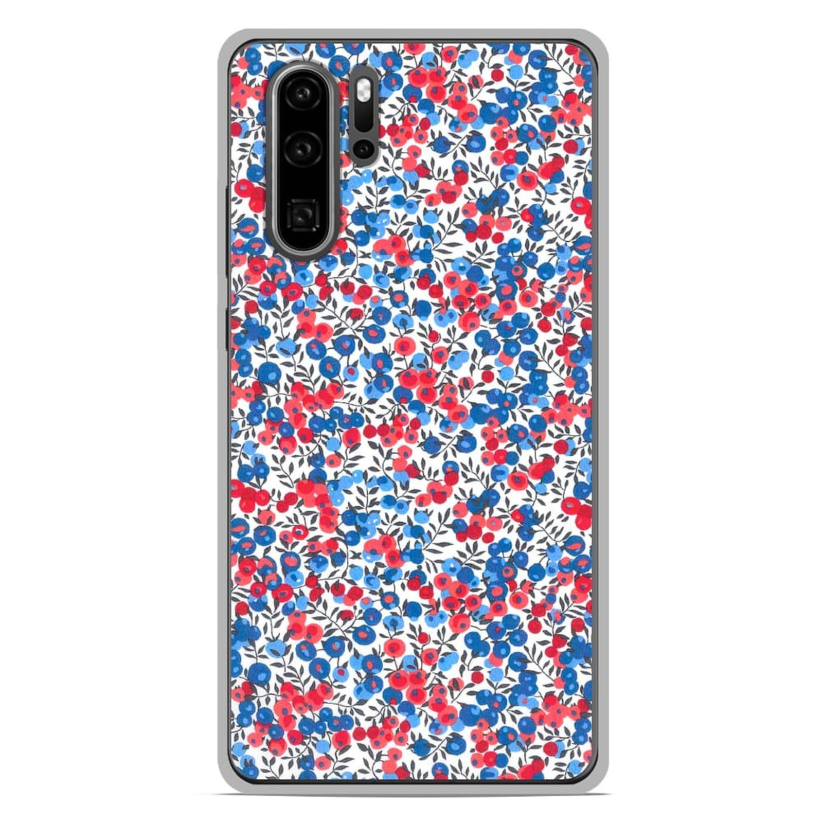 1001 Coques Coque silicone gel Huawei P30 Pro motif Liberty Wiltshire Bleu - Coque telephone 1001Coques