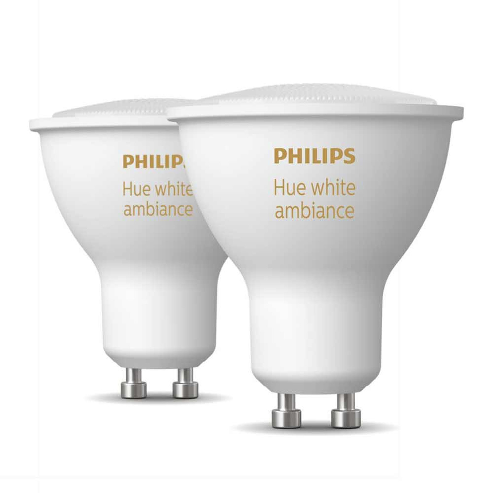 Philips Hue White Ambiance GU10 5.5 W Bluetooth x 2 - Ampoule connectee Philips
