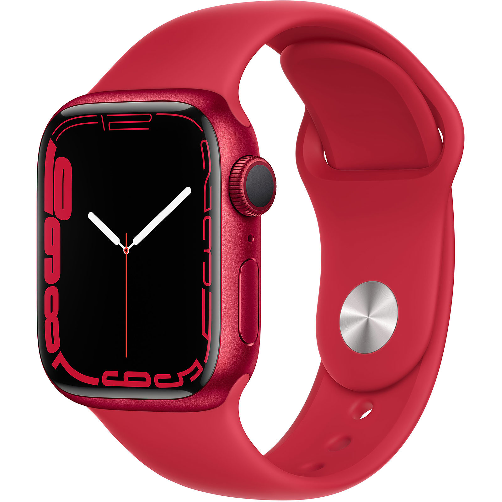 Apple Watch Series 7 GPS Aluminium (PRODUCT)RED Sport Band 41 mm - Montre connectee Apple