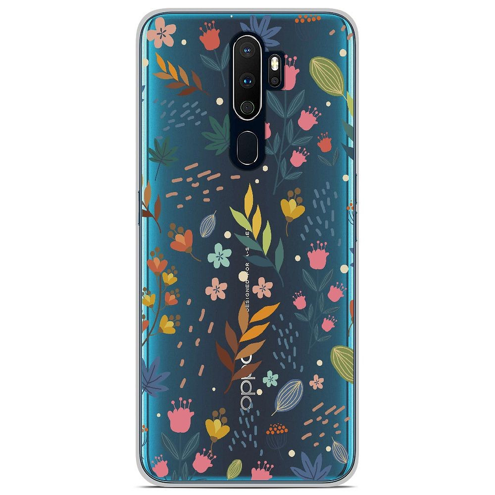 1001 Coques Coque silicone gel Oppo A9 2020 motif Fleurs colorees - Coque telephone 1001Coques
