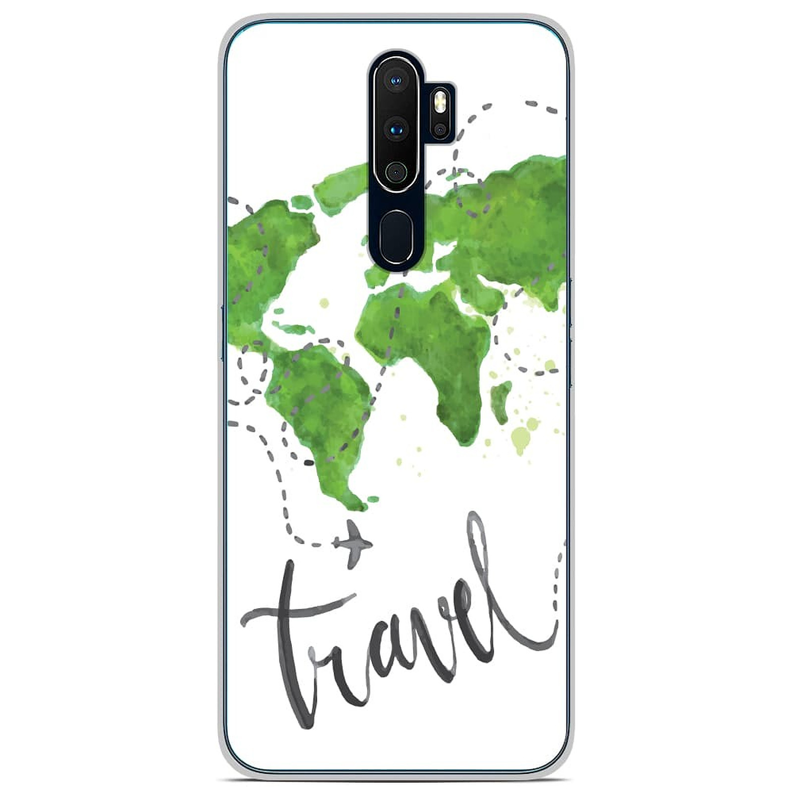 1001 Coques Coque silicone gel Oppo A9 2020 motif Map Travel - Coque telephone 1001Coques