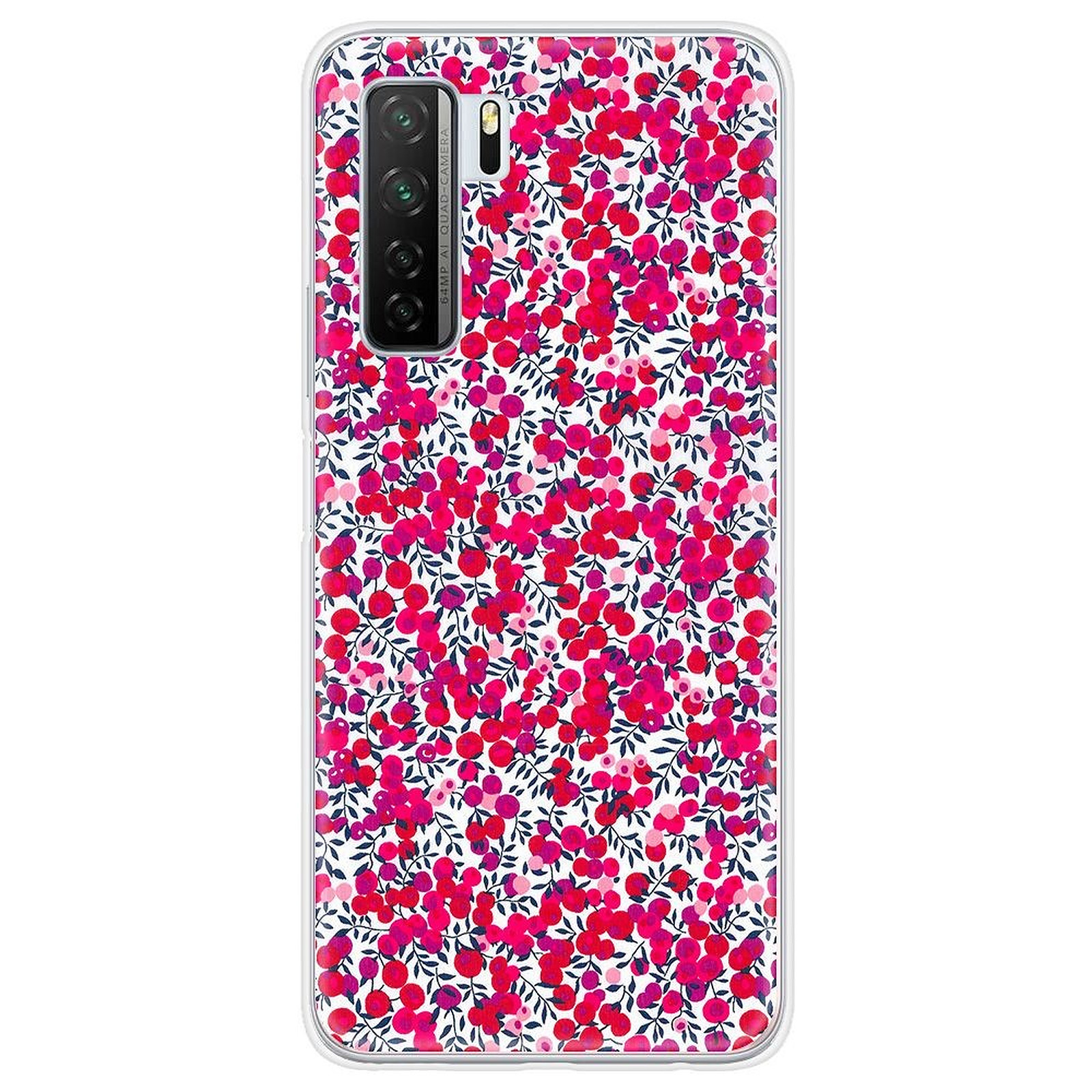 1001 Coques Coque silicone gel Huawei P40 Lite 5G motif Liberty Wiltshire Rouge - Coque telephone 1001Coques
